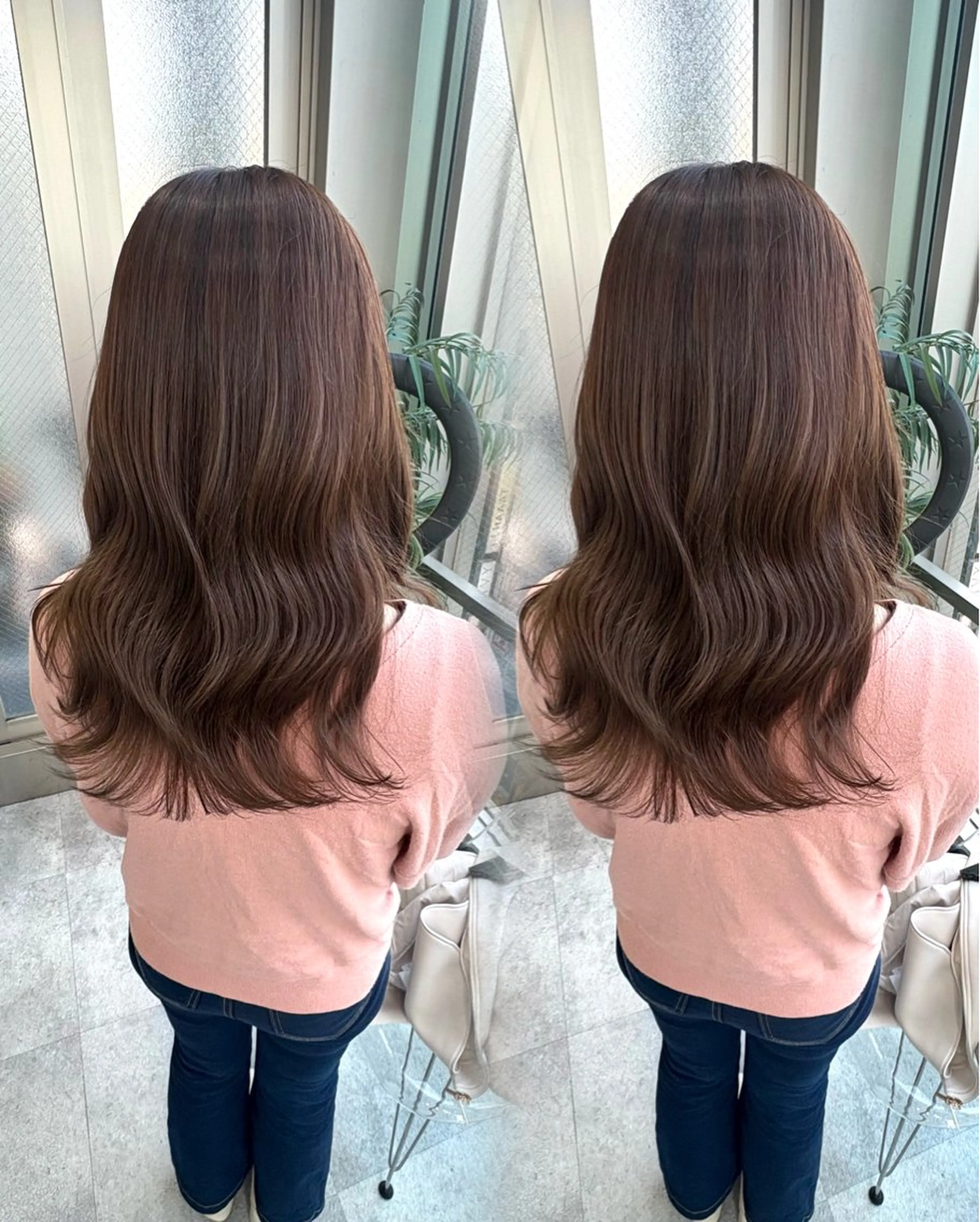 セミロング カラー 🫧ショート・レイヤ ー・縮毛矯正🫧のヘアスタイル