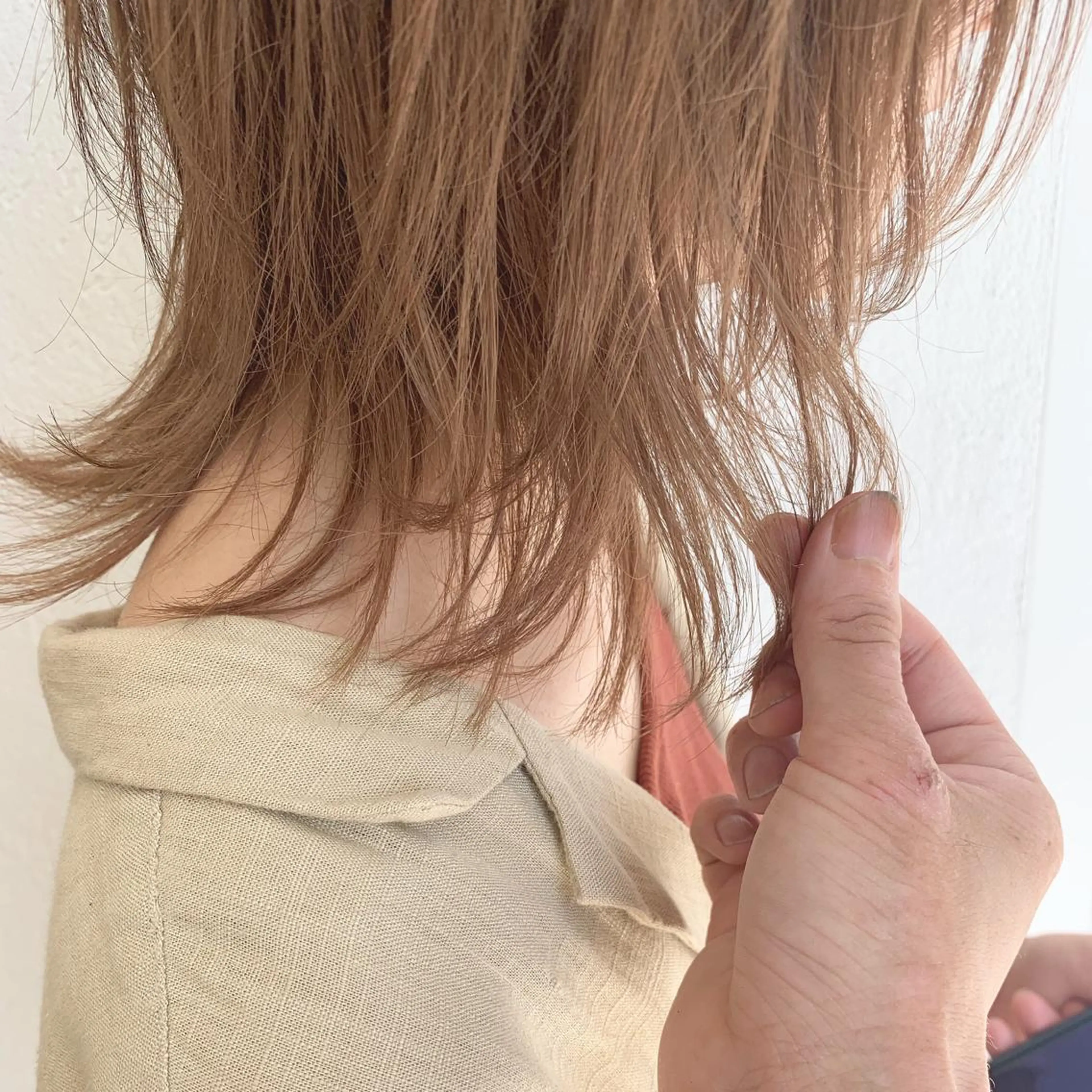 ミディアム カラー ✨艶ブリーチカラー ✨四ノ宮裕己のヘアスタイル