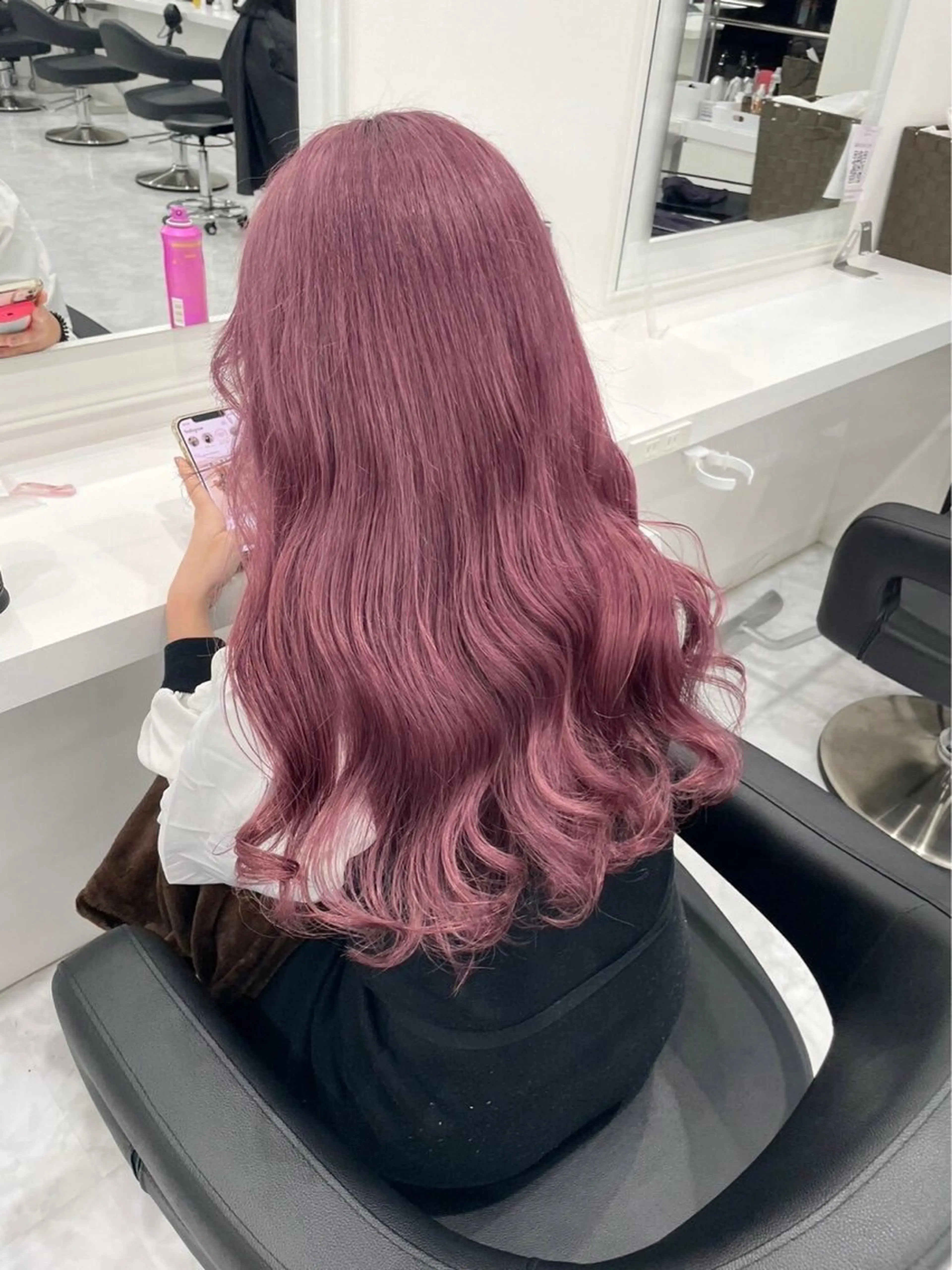 ロング カラー ヘアアレンジ ヘアカラー トリートメント 韓国レイヤーカット /韓国トレンドカラーのヘアスタイル