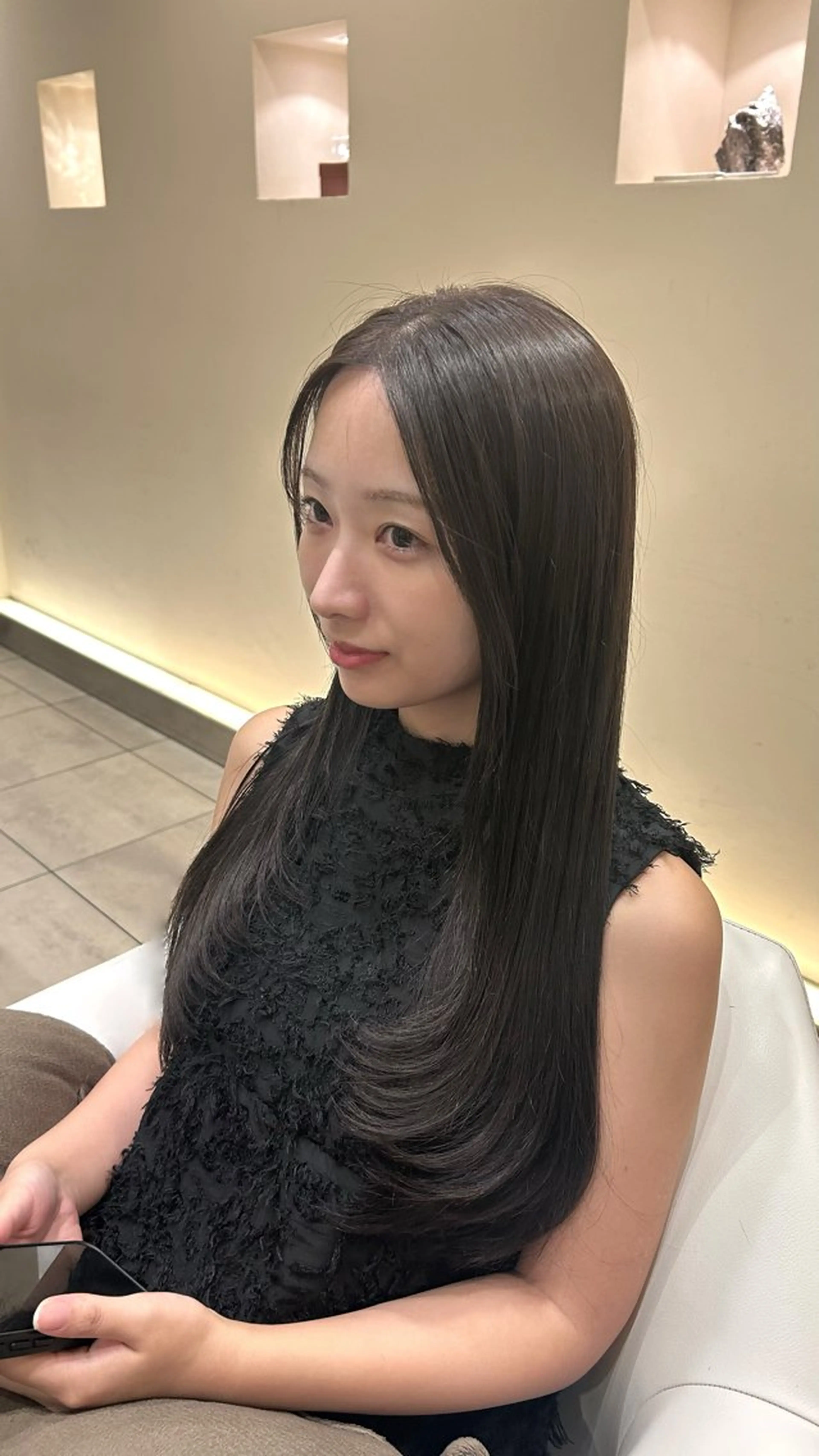 ロング カラー ミステローマ所属・位田 結実のヘアスタイル