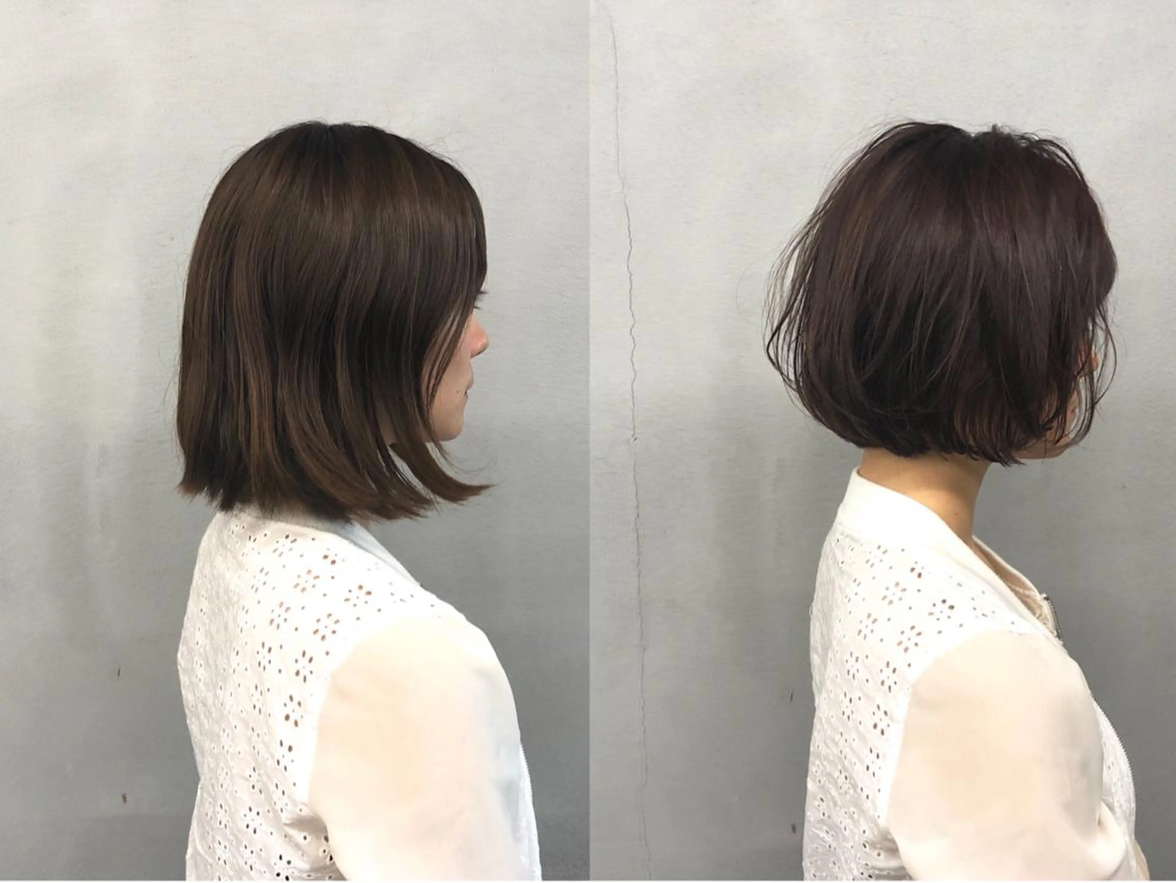 ショート カラー ボブ カット ヘアカラー トリートメント ボブ/ショート/ 白髪染め/メンズ葛西のヘアスタイル