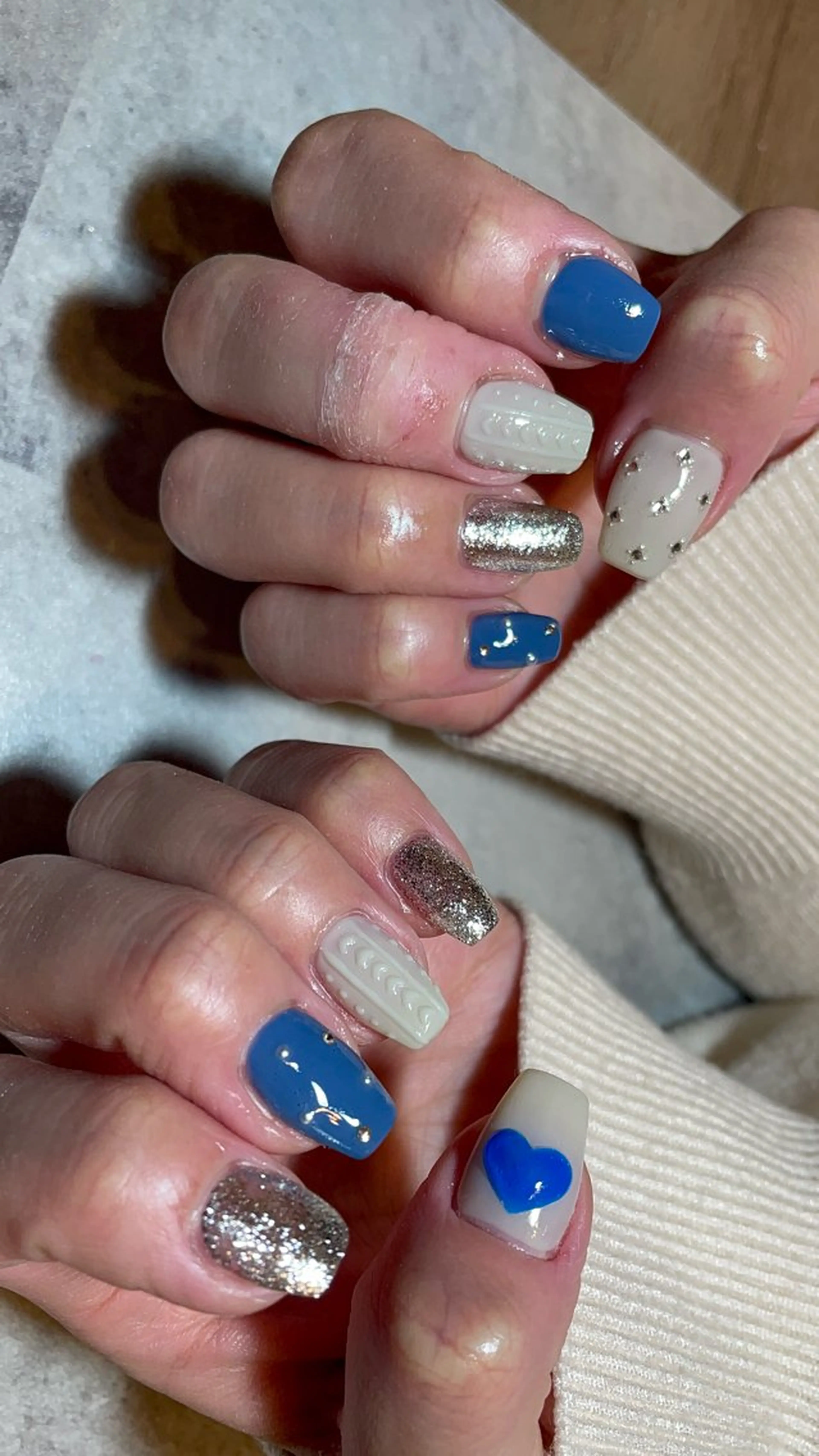 ネイル ハンドネイル nail salon ラピスラズリのネイルデザイン