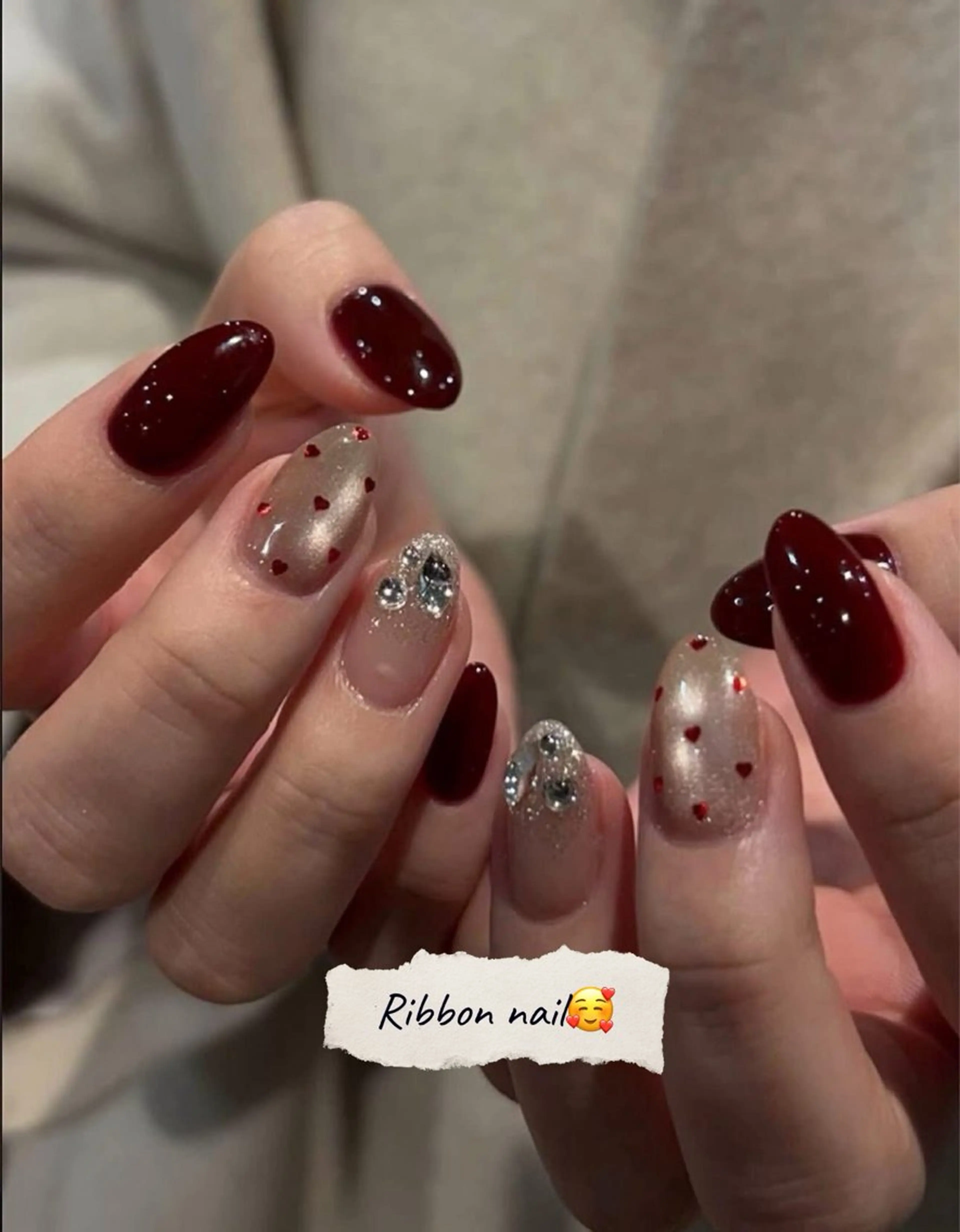 ネイル フレンチネイル ジェルネイル マグネットネイル 持ち込み ニュアンスネイル ハンドネイル Ribbonnail staffのネイルデザイン