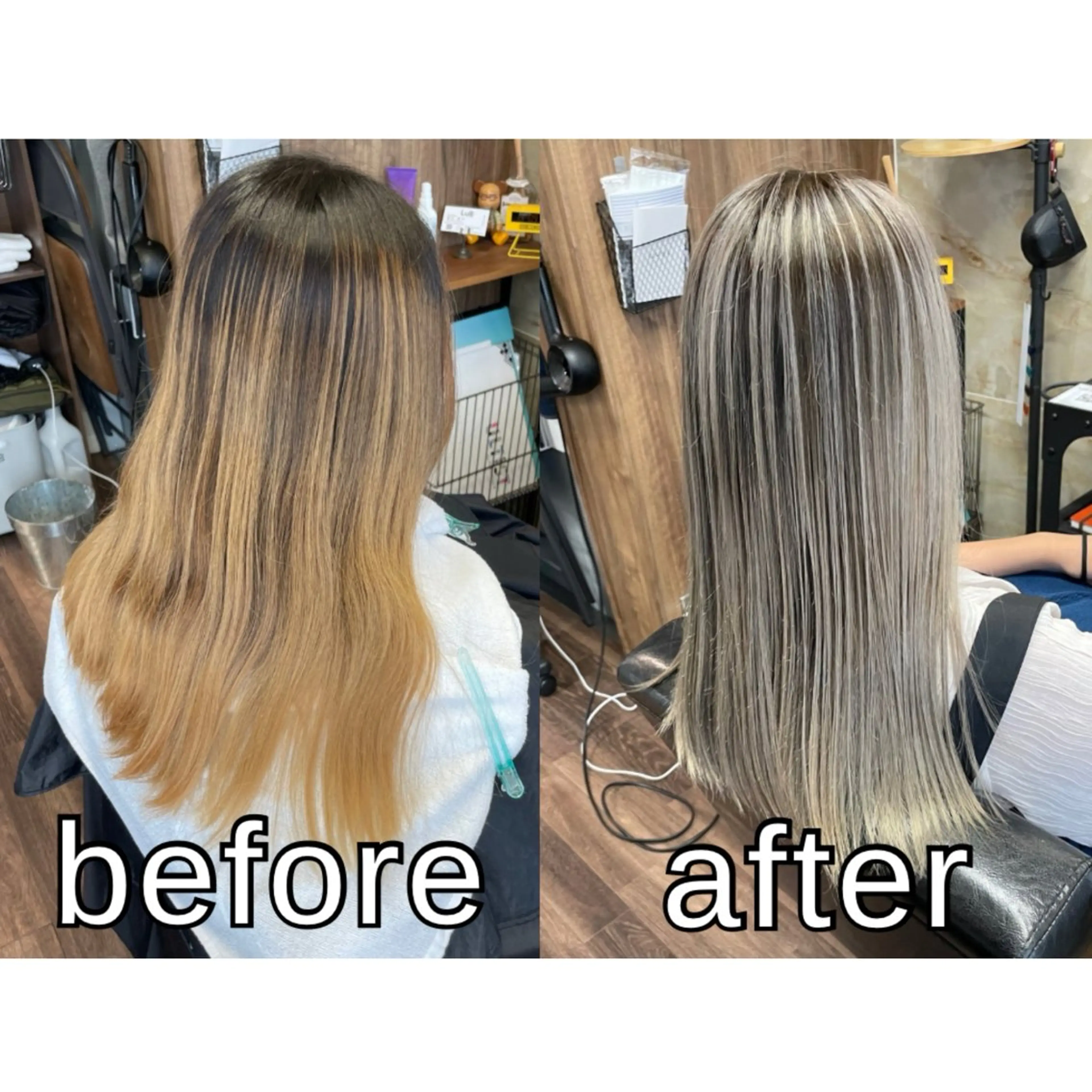 ロング カラー バレイヤージュ レイヤーカット ヘアカラー トリートメント Lull (シェアサロンReco VIProom)所属・Lull1人美容室 バレイヤージュのヘアスタイル