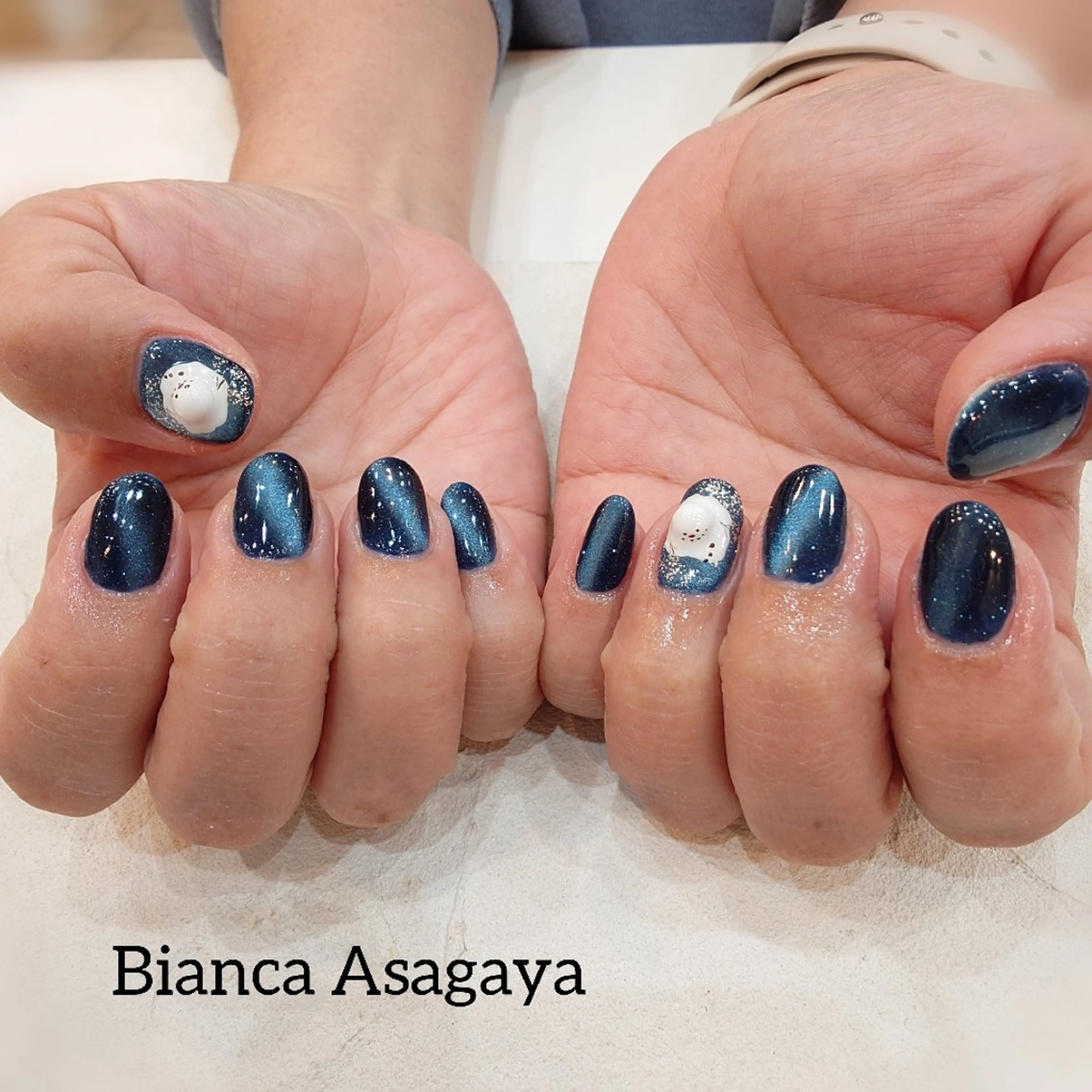 ネイル マグネットネイル 冬ネイル Bianca TANAKAのネイルデザイン