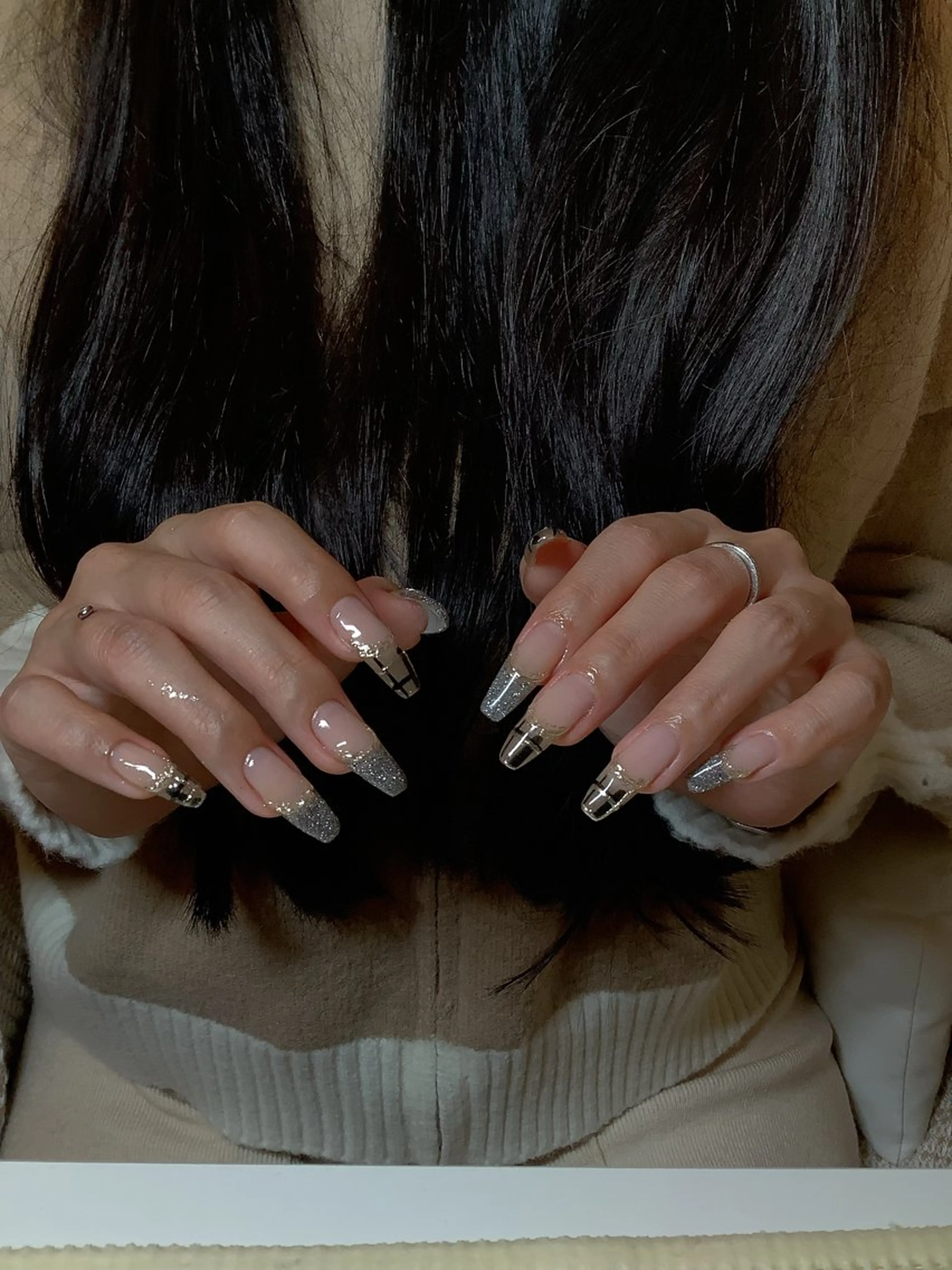 ネイル ロングネイル ハンドネイル ulu🌼 nanaのネイルデザイン