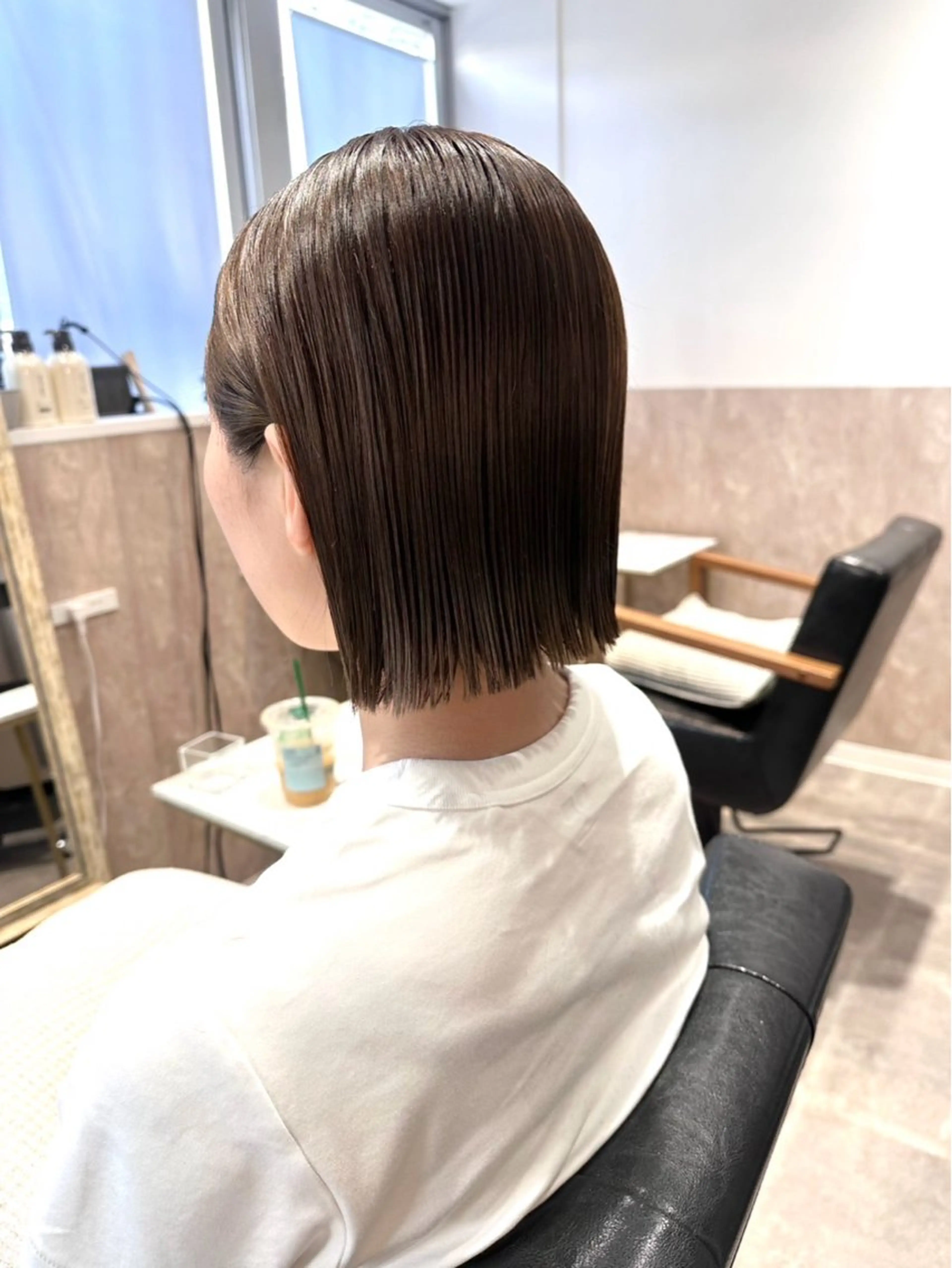 【技術向上の為特別価格✨】髪質改善ストレート＋カット+トリートメントの写真