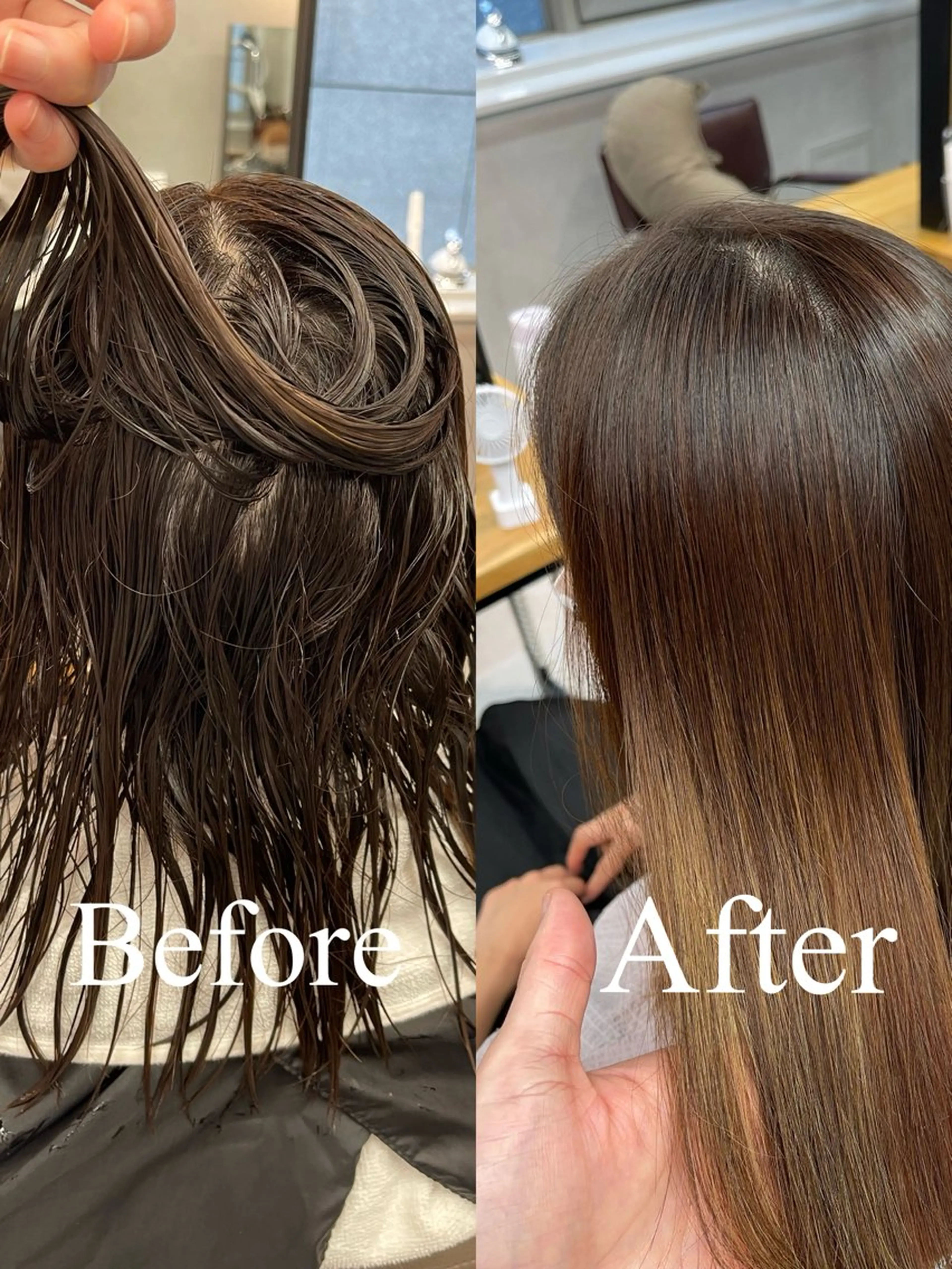 セミロング パーマ くせ毛 縮毛矯正 縮毛矯正 charm《銀座》 ヘアセット/縮毛矯正のヘアスタイル