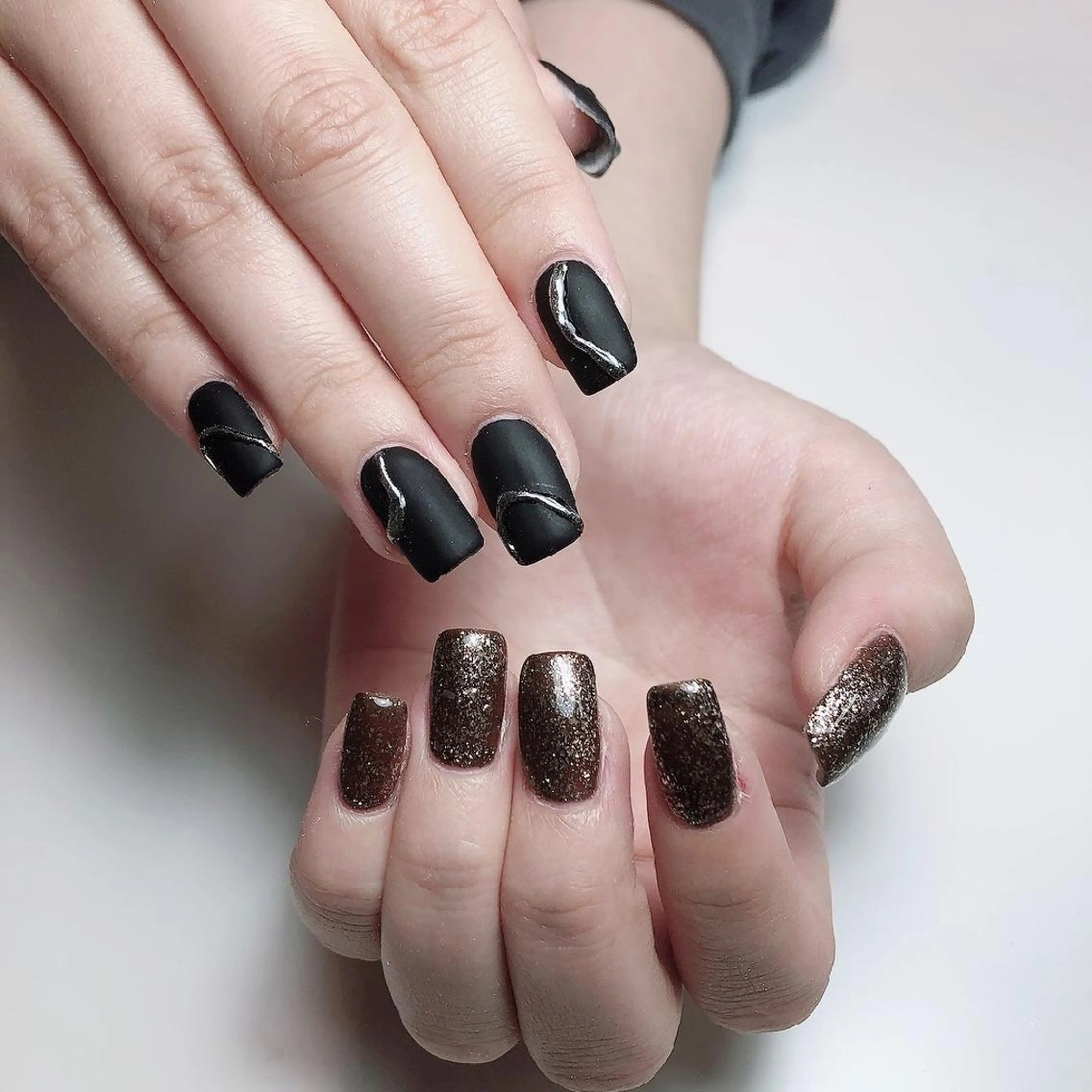 ロング ネイル スクエアネイル ☺︎山部 志麻☺︎のネイルデザイン