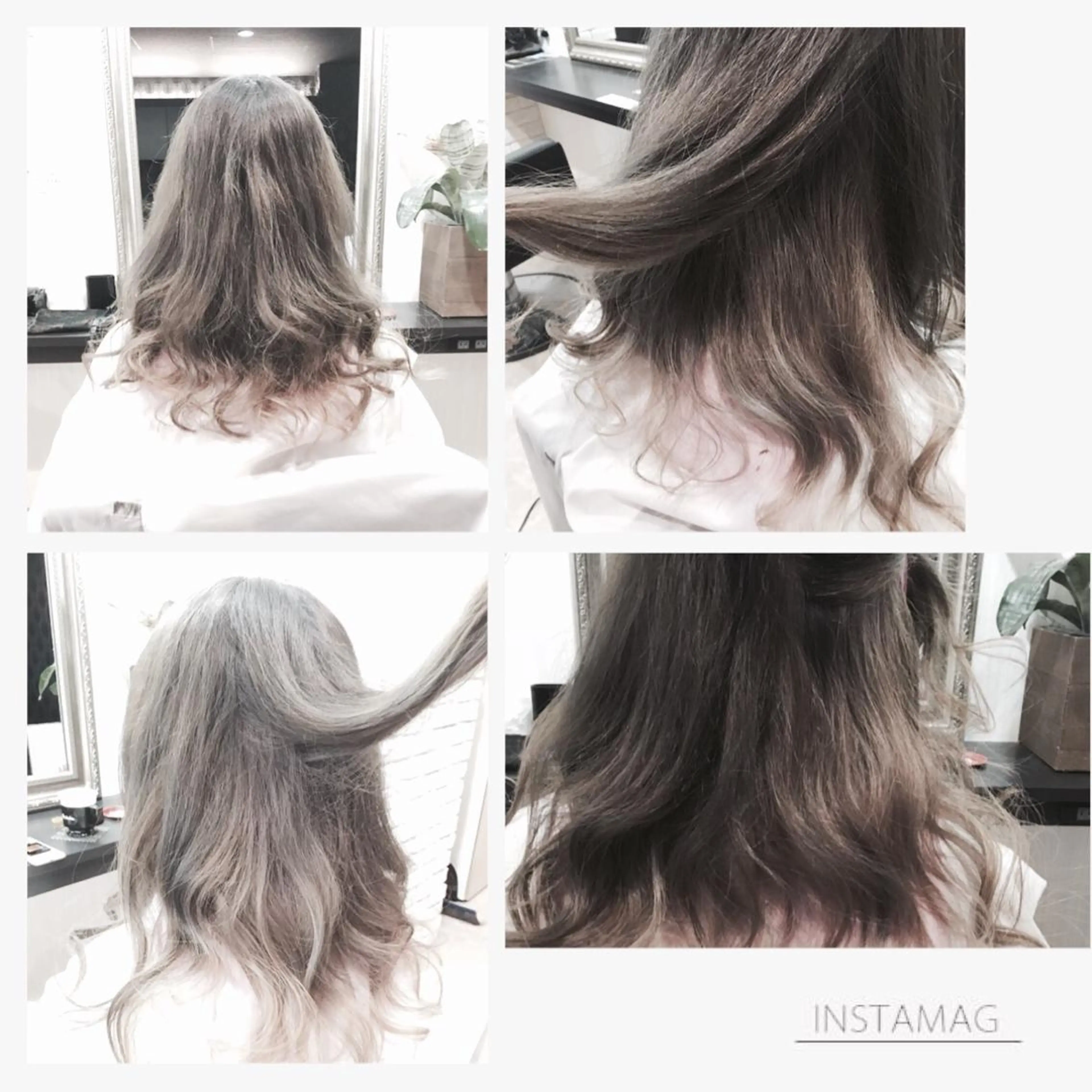 セミロング カラー インナーカラー 名駅Private Salon　Noaのヘアスタイル