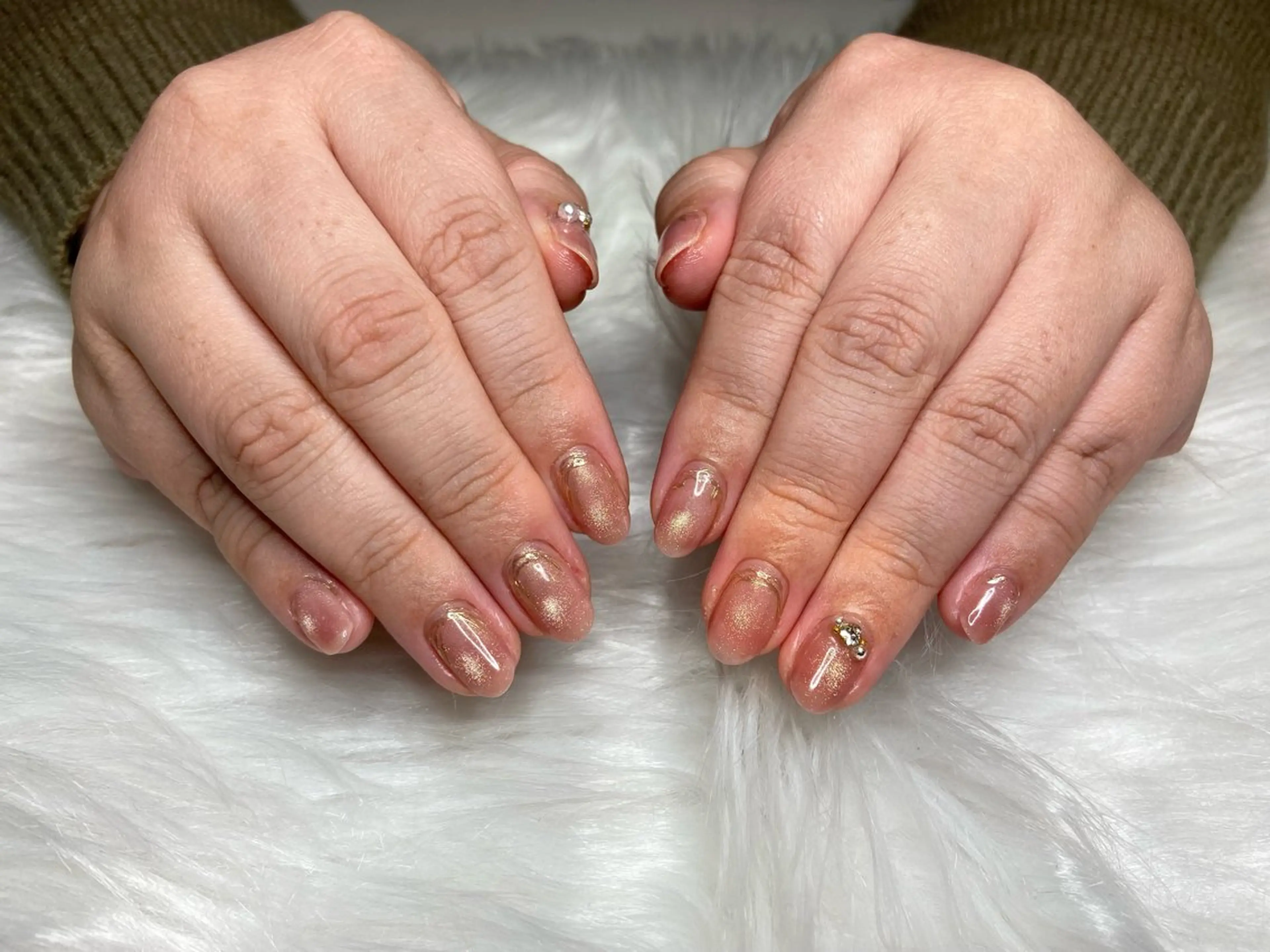 ネイル マグネットネイル ミラーネイル オフィスネイル シンプルネイル ハンドネイル D’accord Rikoのネイルデザイン