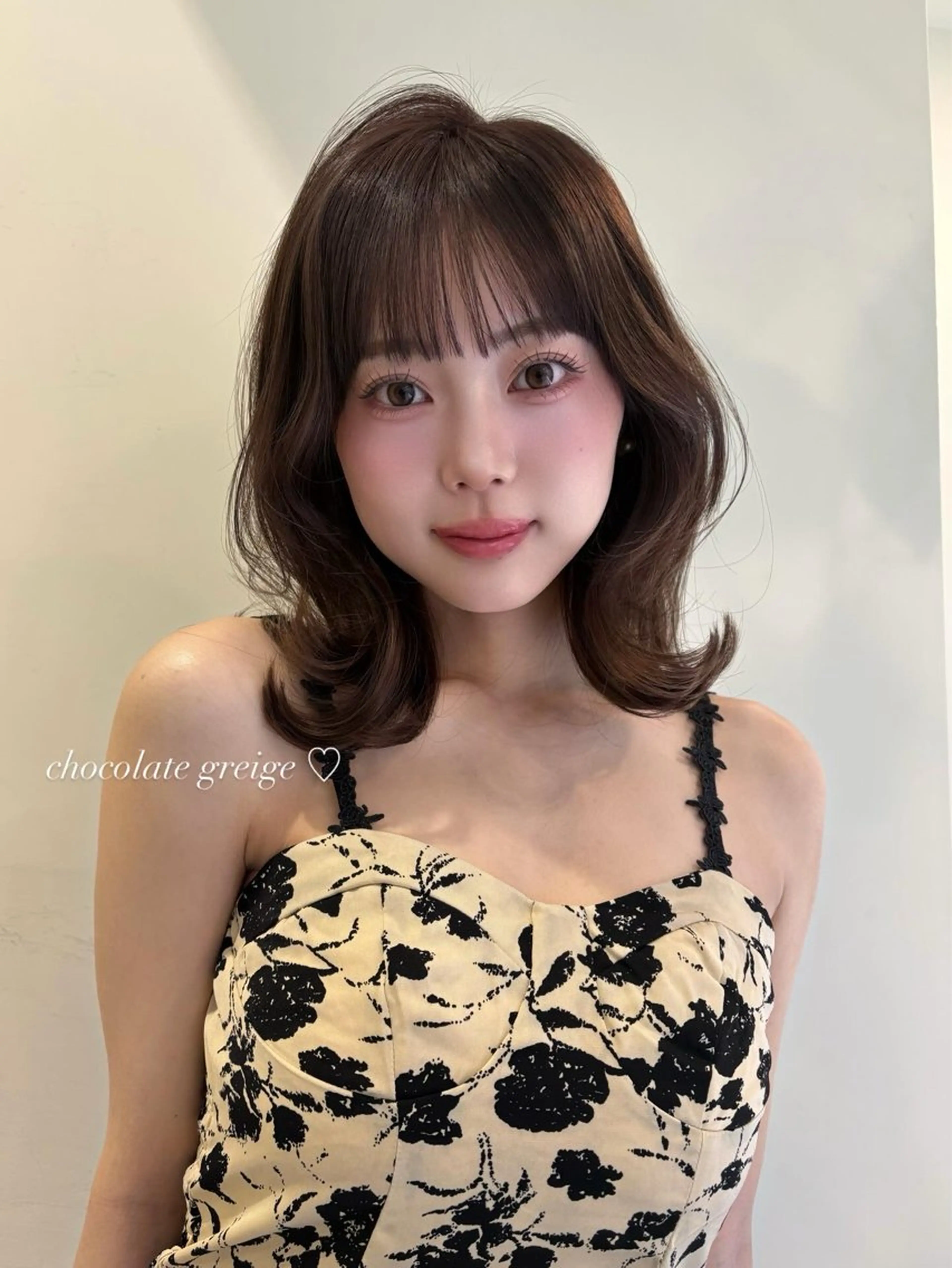 ミディアム カラー ヘアカラー 透明感カラー Jilblanアオイのヘアスタイル