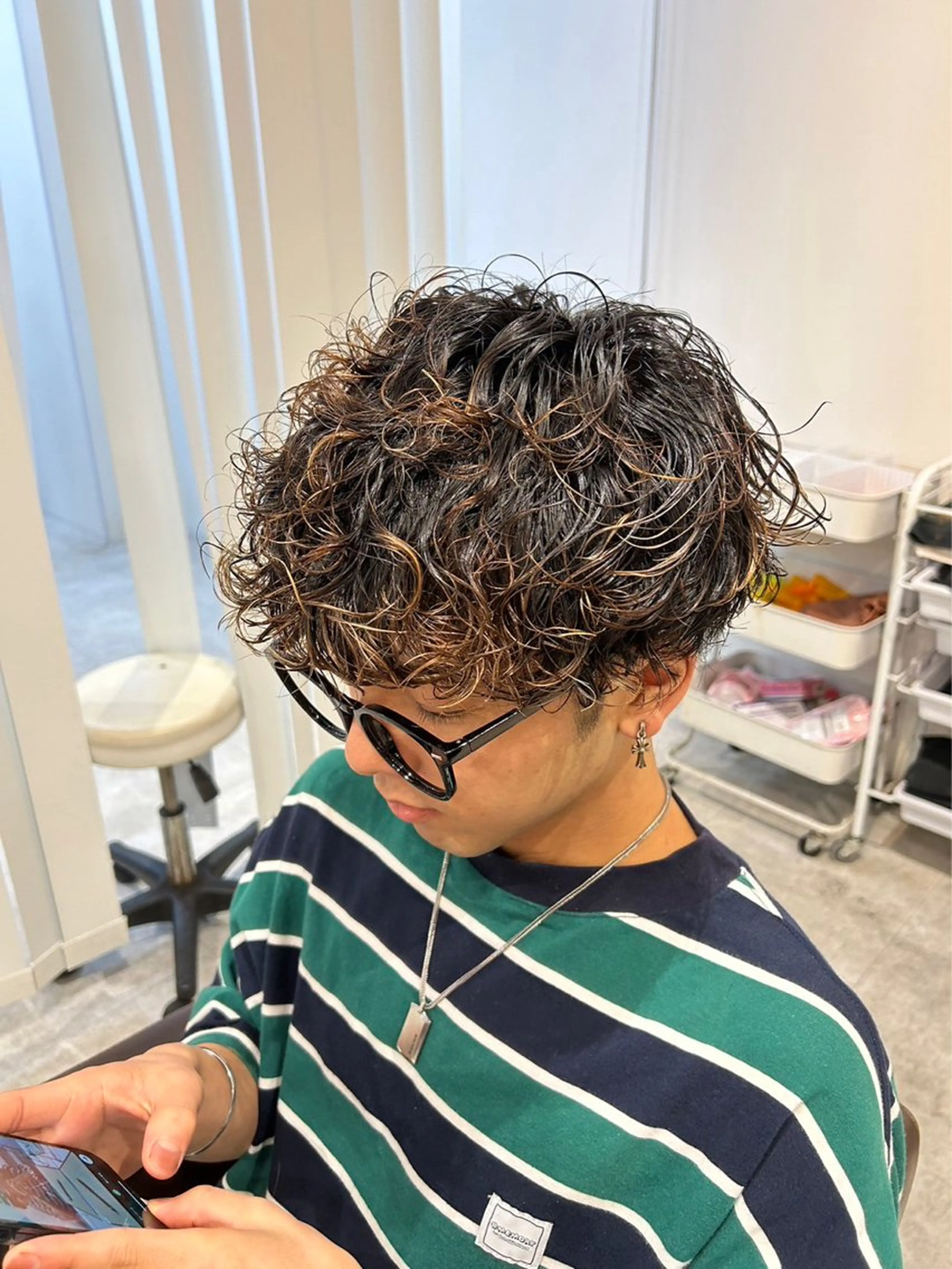 【メンズ限定🤴】デザインパーマ＋トリートメント＋スタイリング🌀 心斎橋の写真