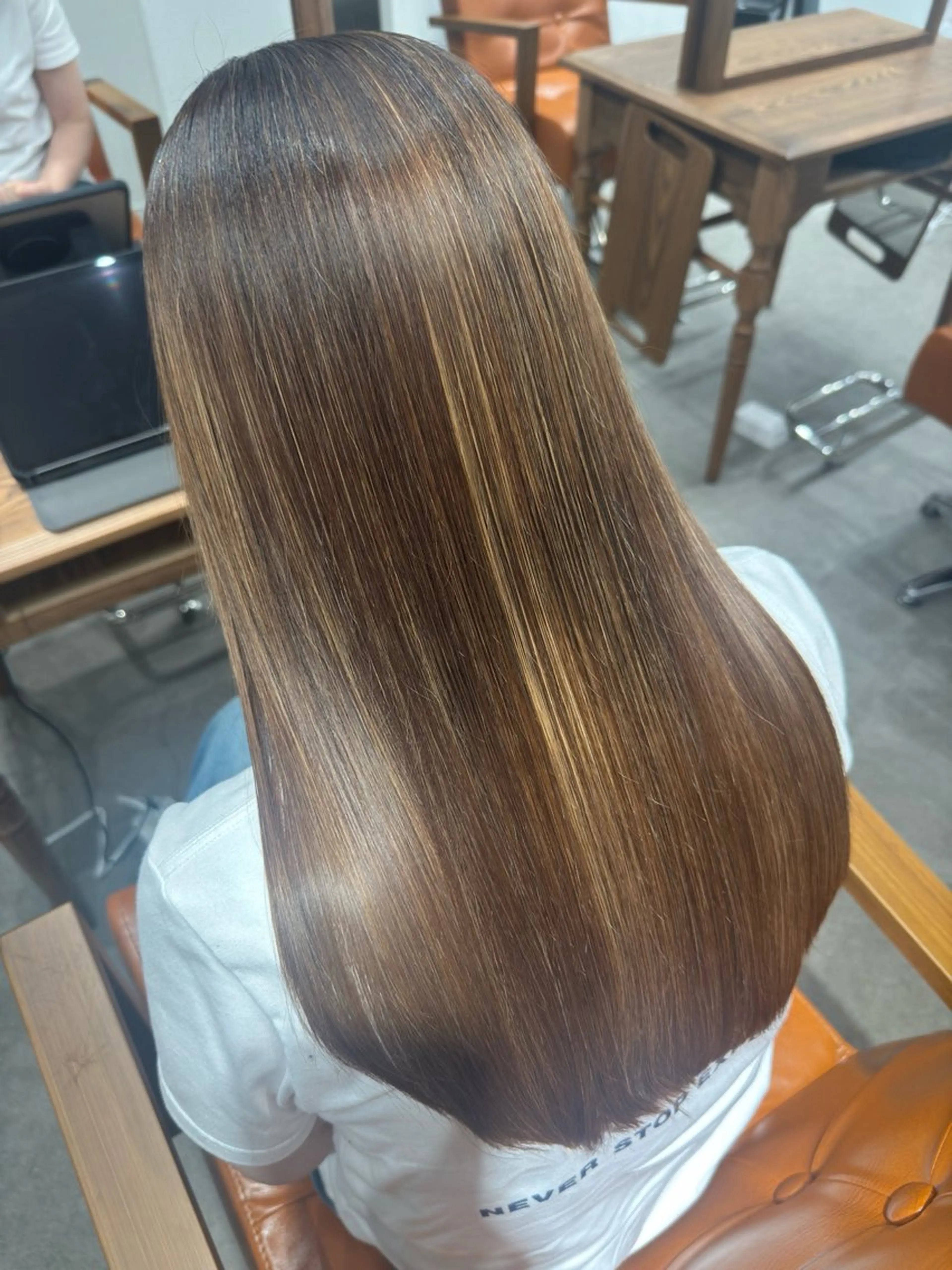 ロング カット 縮毛矯正 トリートメント 髪質改善縮毛✨ 泉谷彪芽のヘアスタイル