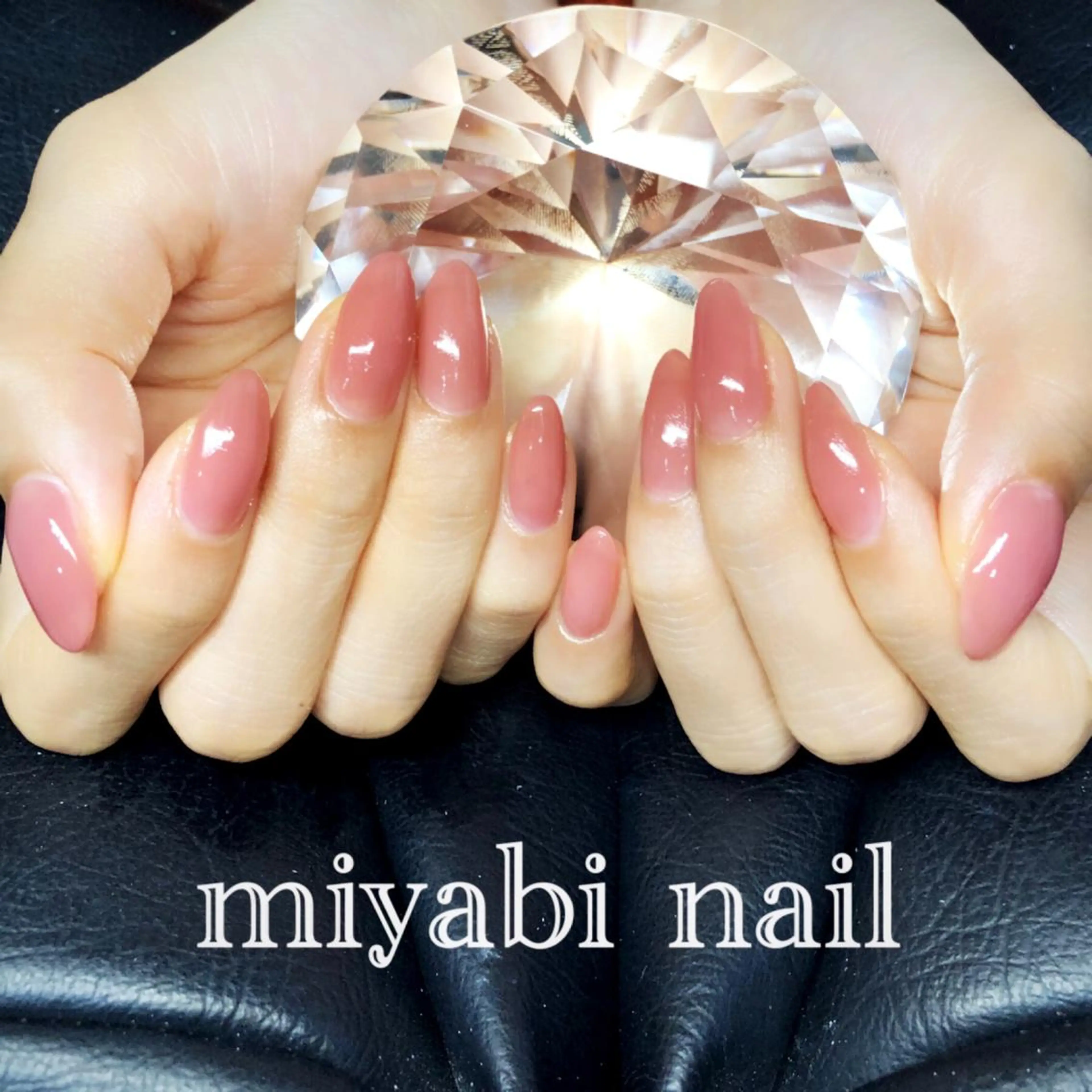 ネイル ジェルネイル ワンカラーネイル シンプルネイル ハンドネイル miyabi nail 桂川駅近くのネイルデザイン