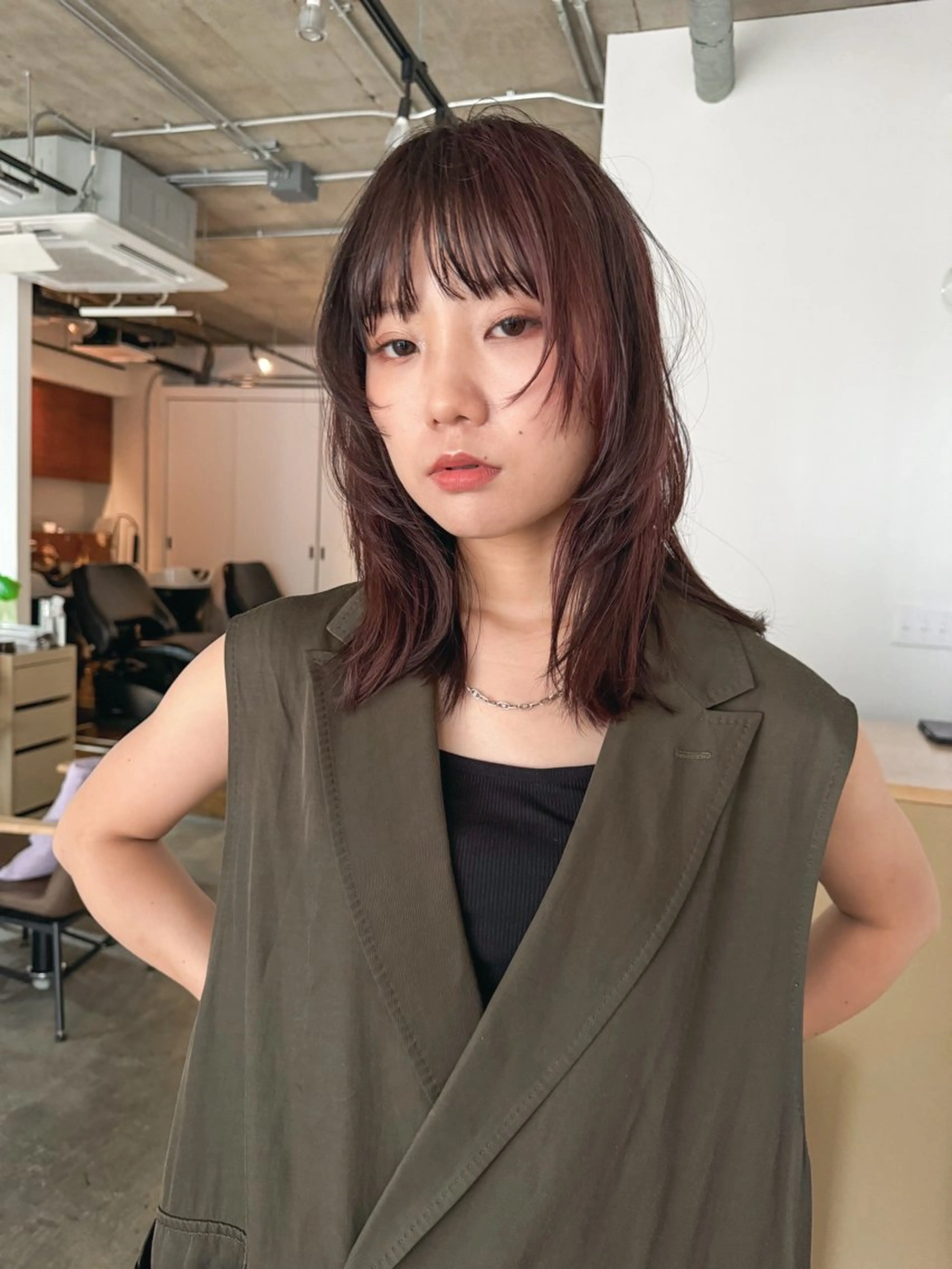 ミディアム   トワのヘアスタイル