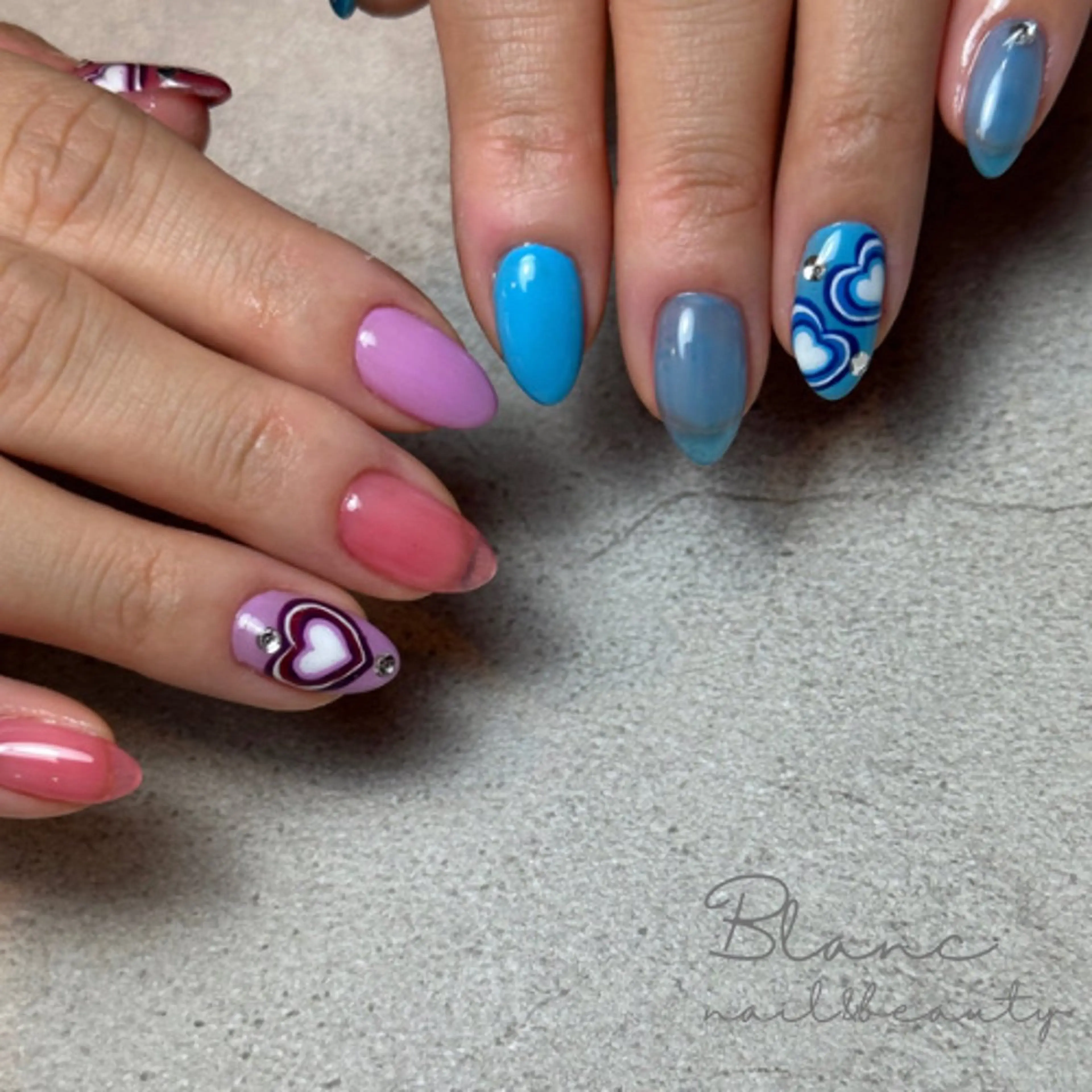 ネイル ハート Blanc ブランのネイルデザイン