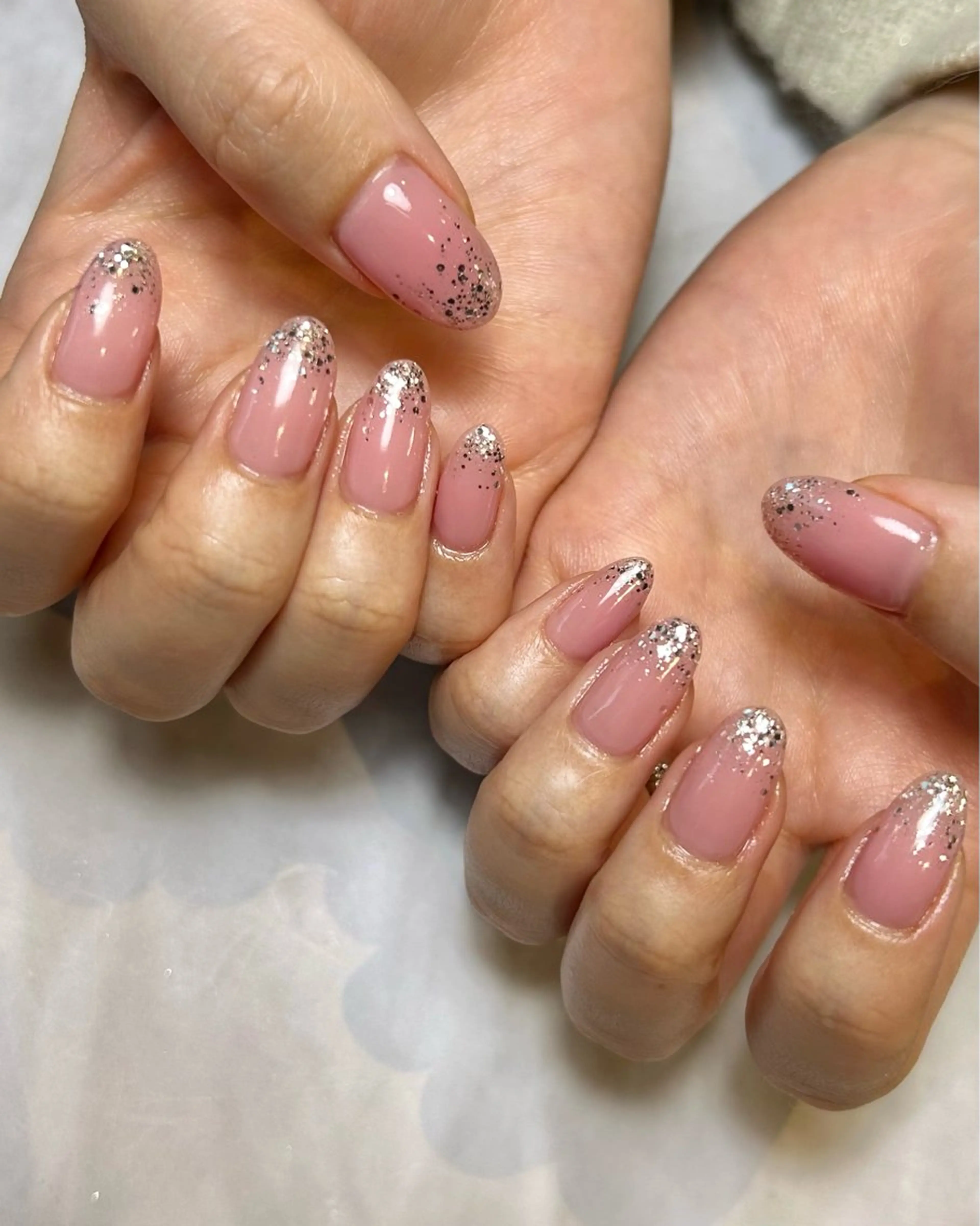 ネイル グラデーション ピンク シンプルネイル ハンドネイル Reflection marikoのネイルデザイン