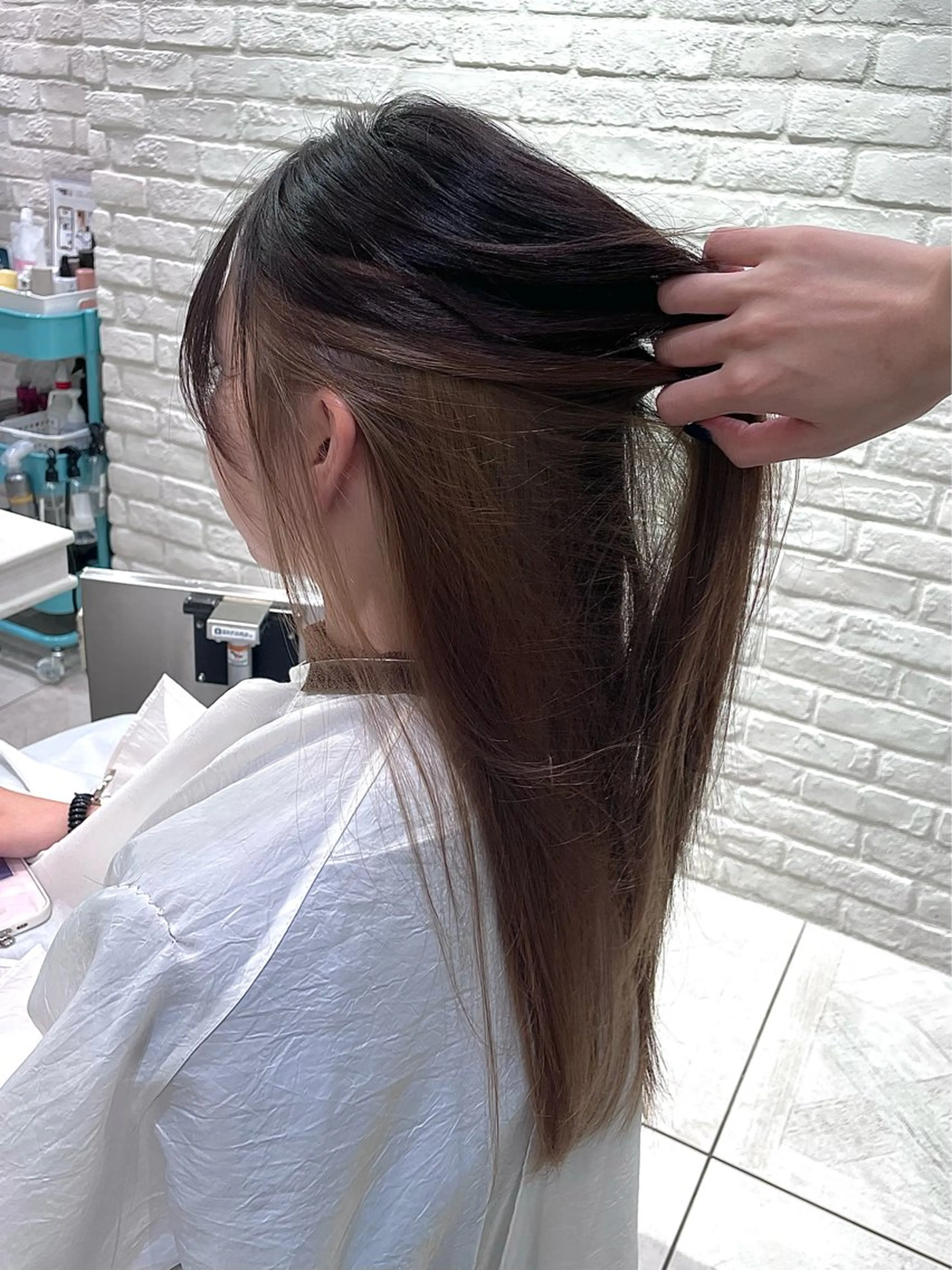 ロング カラー パク・ボミン小野リエ 韓国ハーフ🦊のヘアスタイル