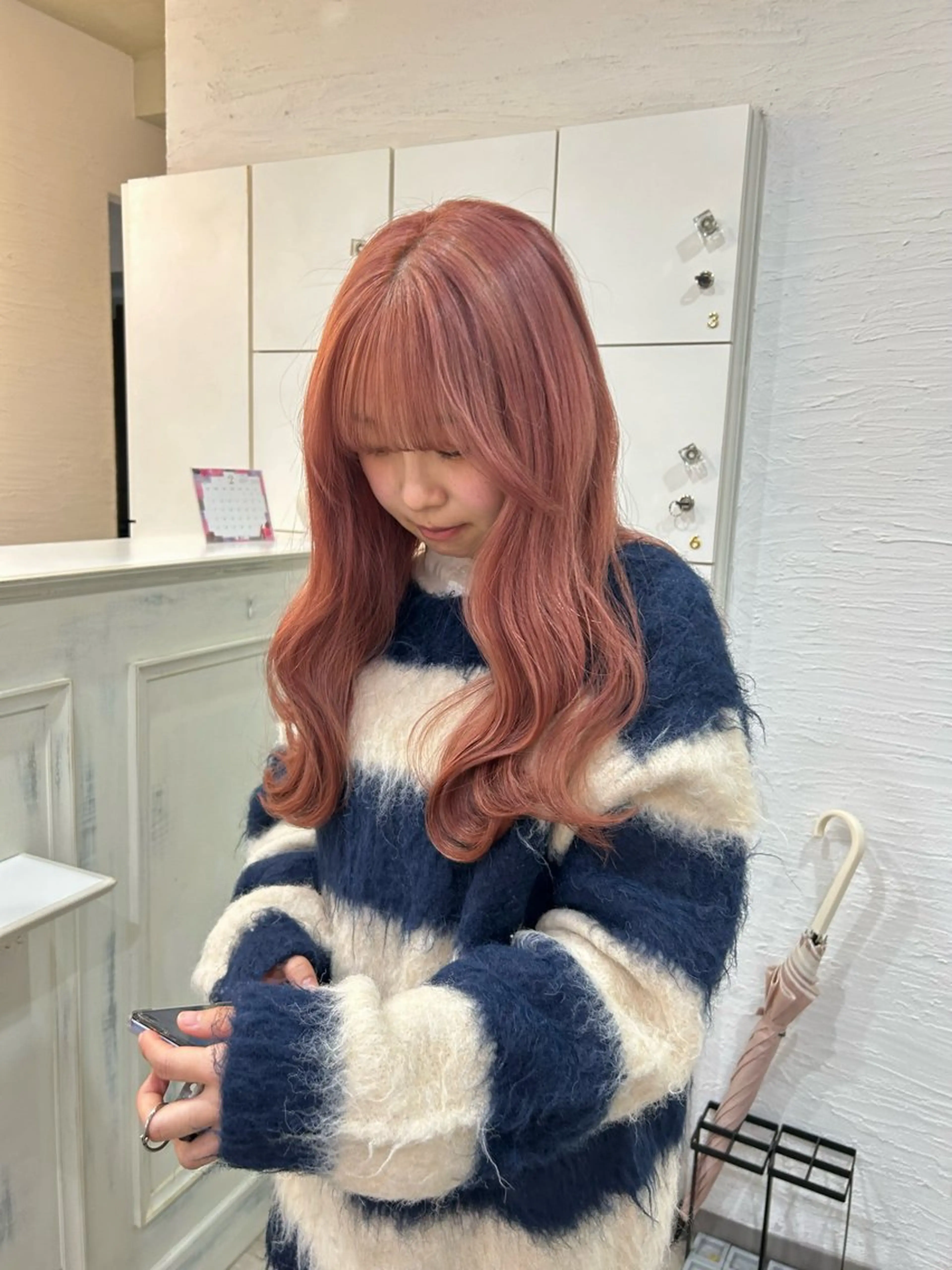 ロング inq sakae所属・りん🌷︎名古屋 ブリーチカラーのヘアスタイル