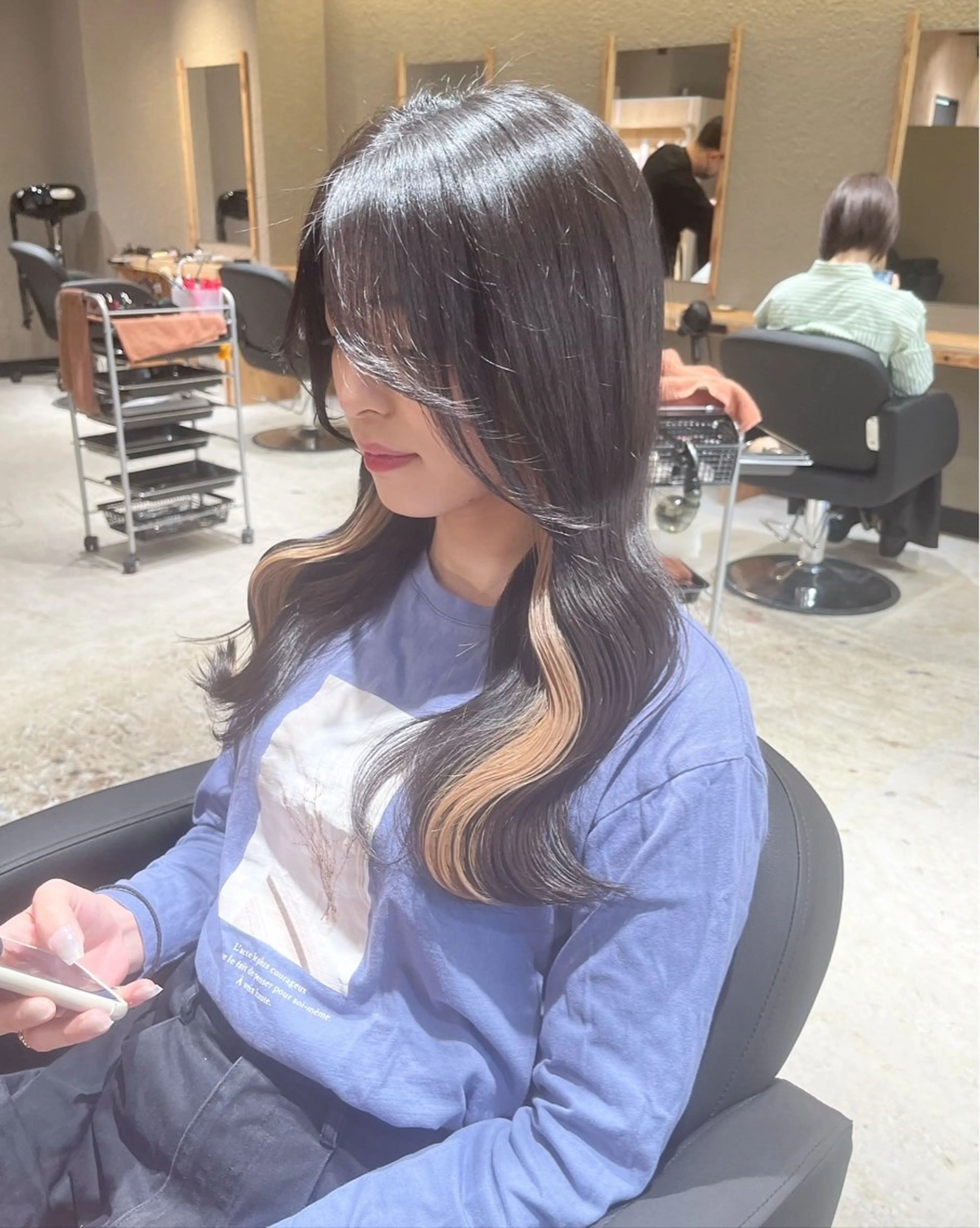 セミロング ヘアカラー トリートメント 🏅EIGHT難波/ 【店長】タモツのヘアスタイル