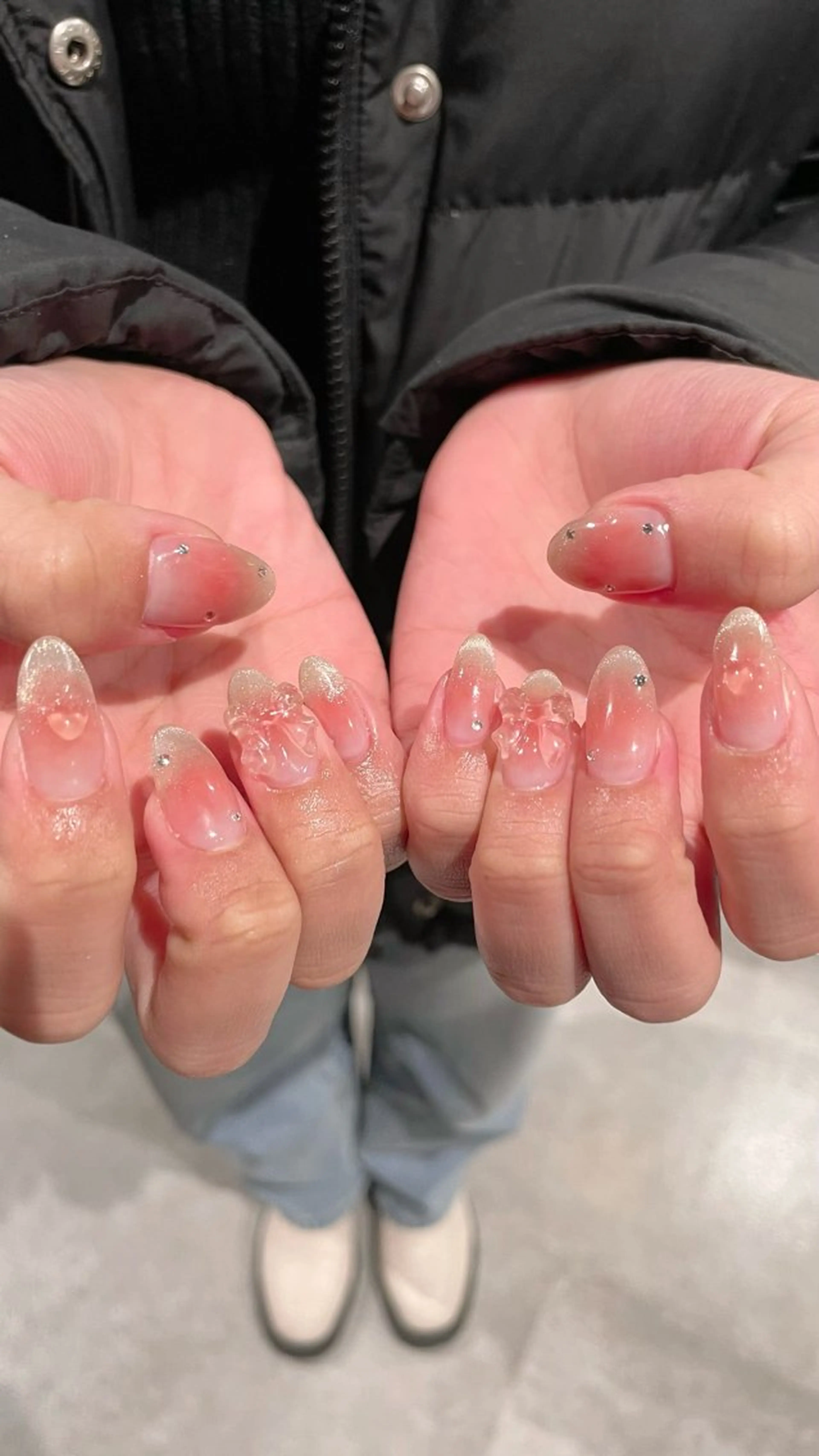 ネイル 🎀藤沢ガーリーネイ ル/長さ出し🎀のネイルデザイン