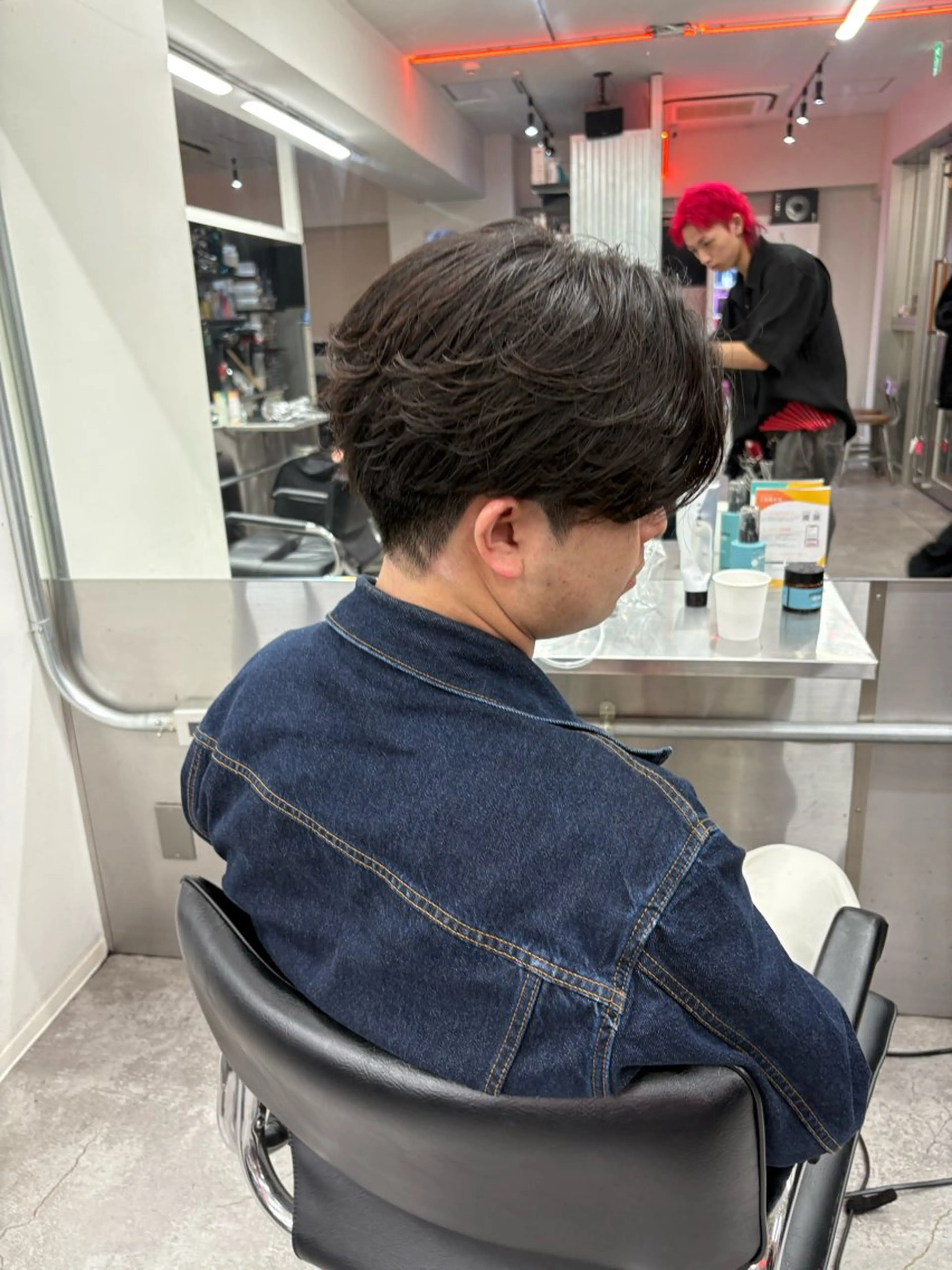 ミディアム カラー パーマ メンズ カット パーマ トリートメント ヘアセット メンズパーマ特化 🔥韓国ヘア職人🔥のヘアスタイル