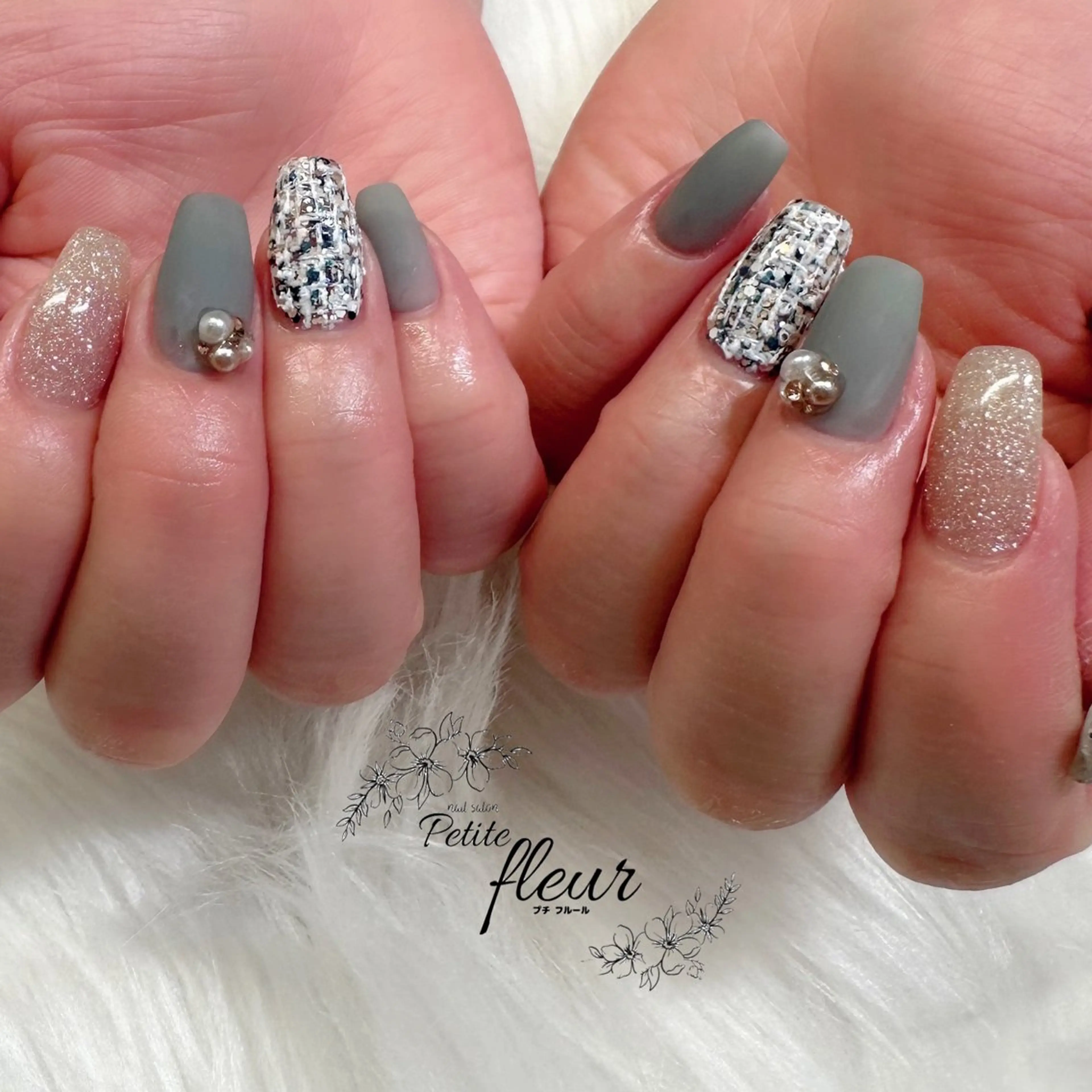 ネイル ハンドネイル ❁⃘*。Petite fleur❁⃘*りさのネイルデザイン