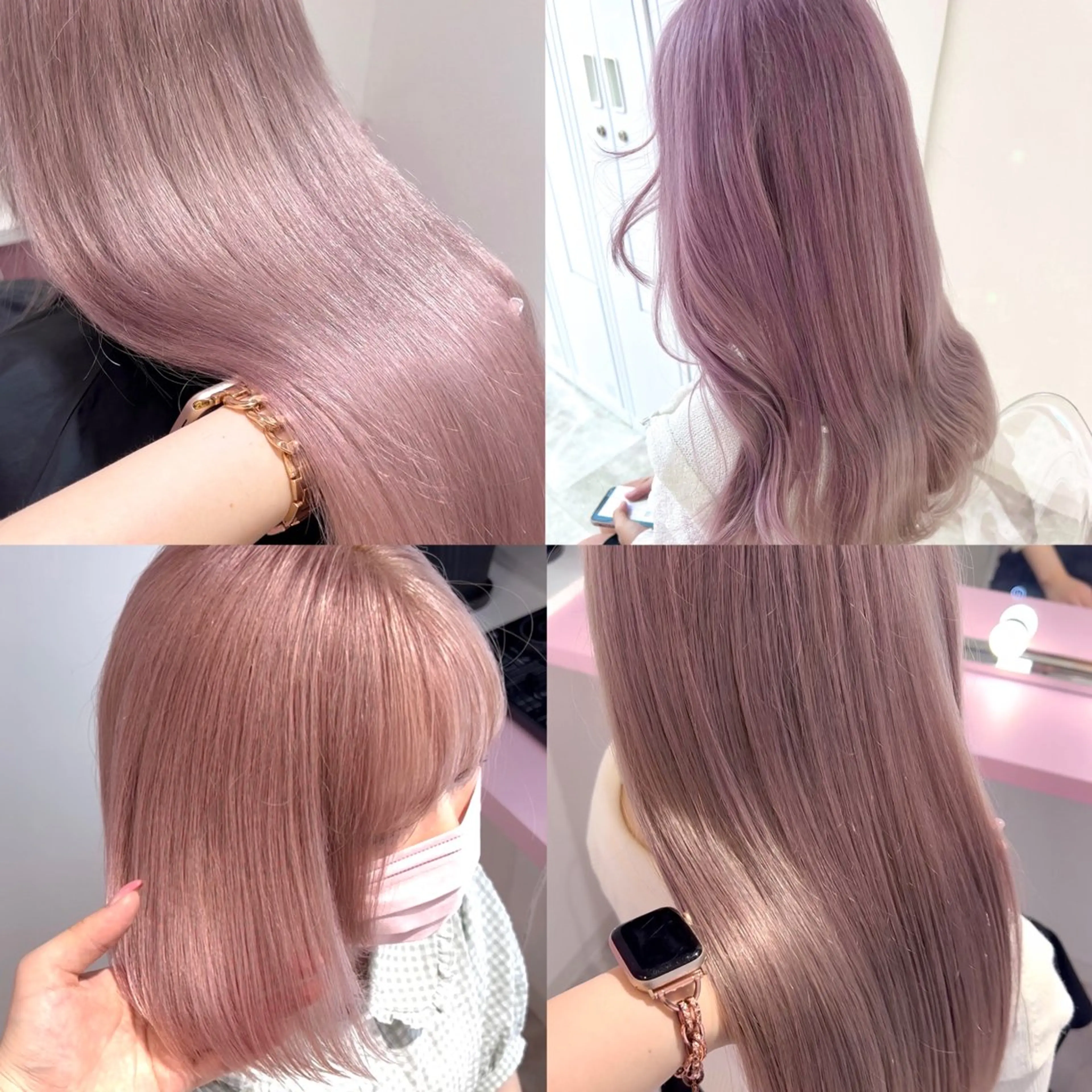 ロング ヘアカラー トリートメント ハイトーン♡ブリーチ ♡エクステ♡nanaのヘアスタイル