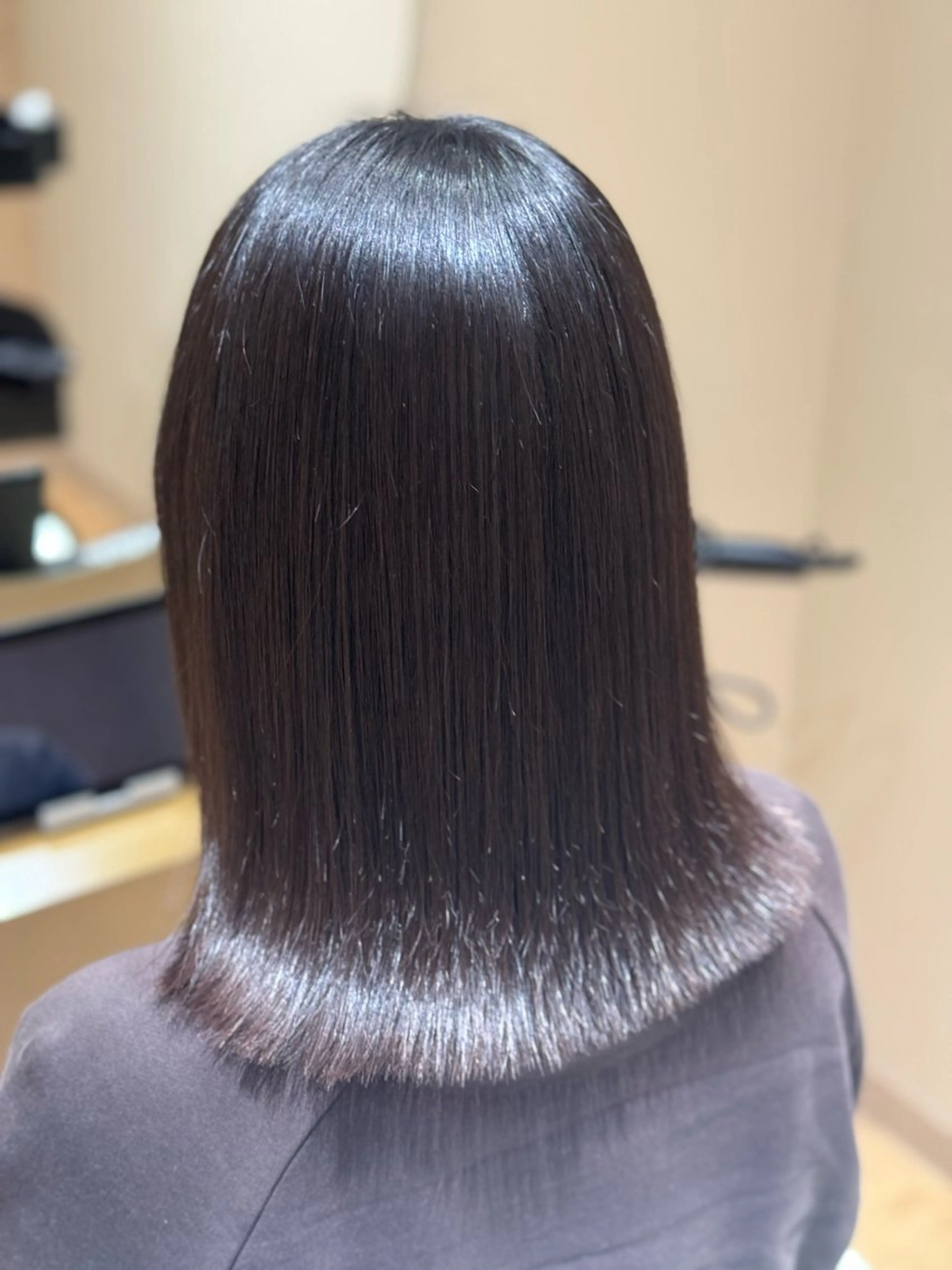 セミロング 黒島優香🦋 /縮毛矯正/髪質改善のヘアスタイル