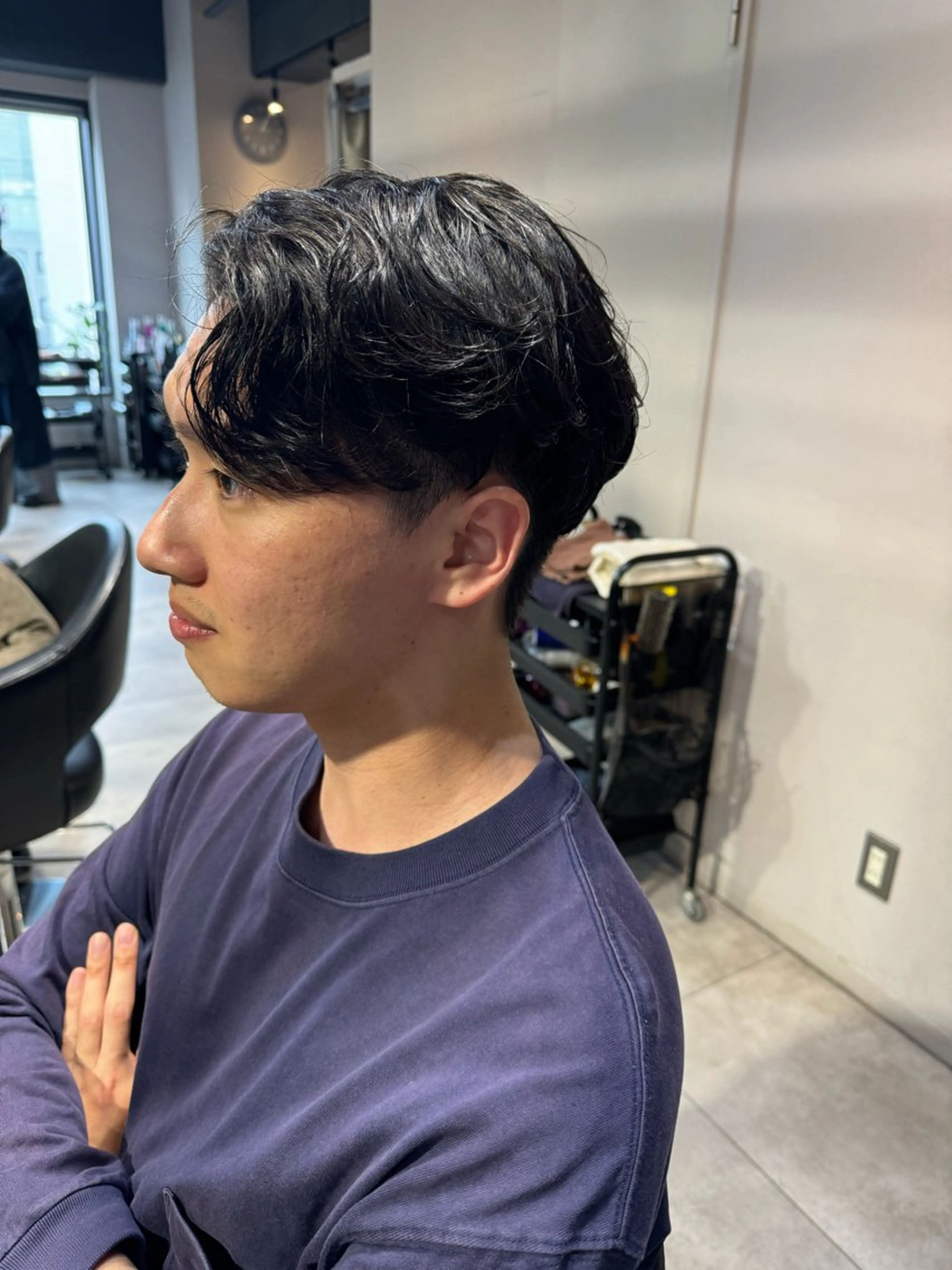 ショート パーマ メンズ メンズパーマ ニュアンスパーマ カット 縮毛矯正 トリートメント Dxxxx III所属・女性目線の大人 メンズ*Ayakaのヘアスタイル