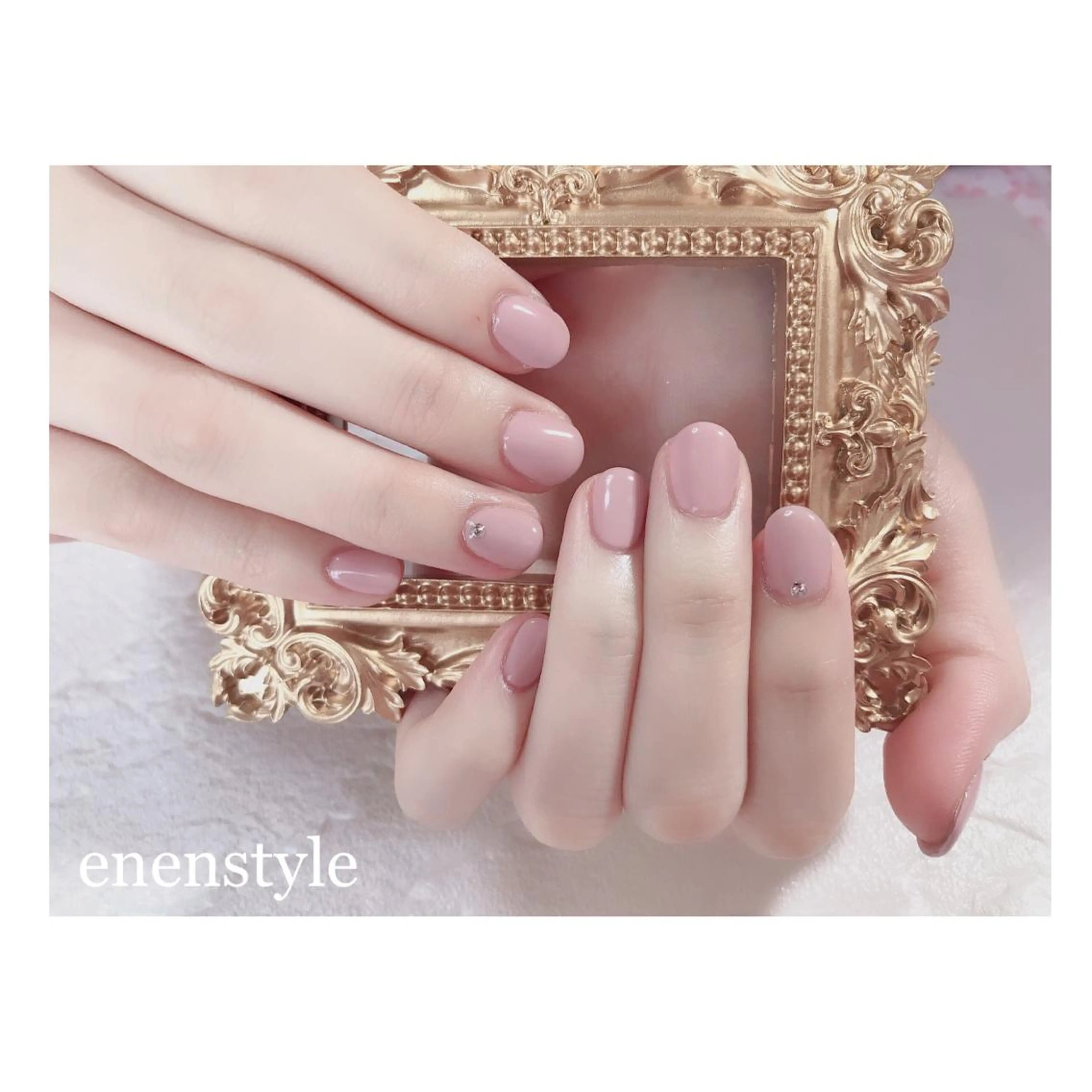 ショート ネイル ワンカラーネイル ピンク シンプルネイル 👑enen style👑のネイルデザイン