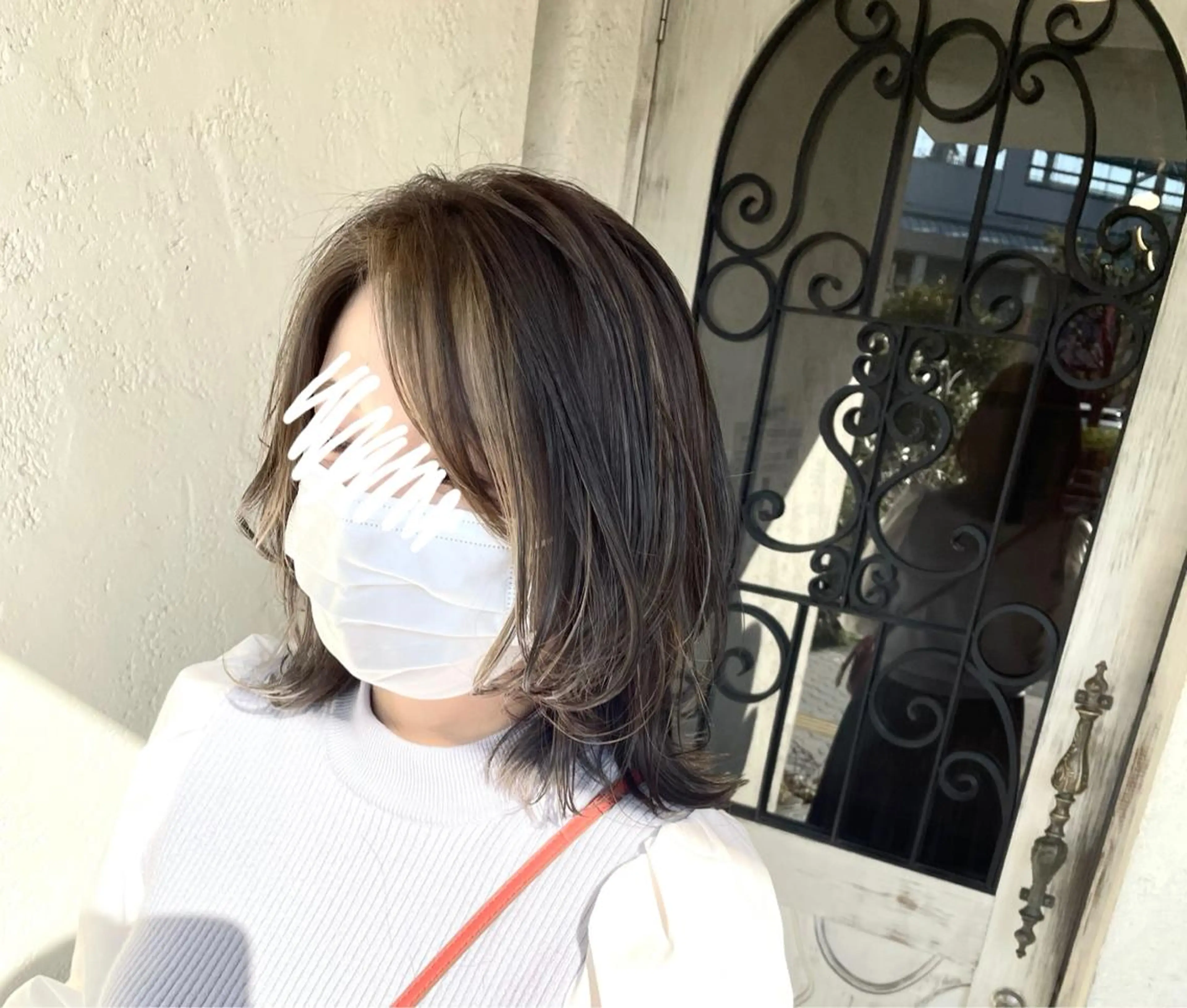 ミディアム ミストバング 玉邑 美菜のヘアスタイル