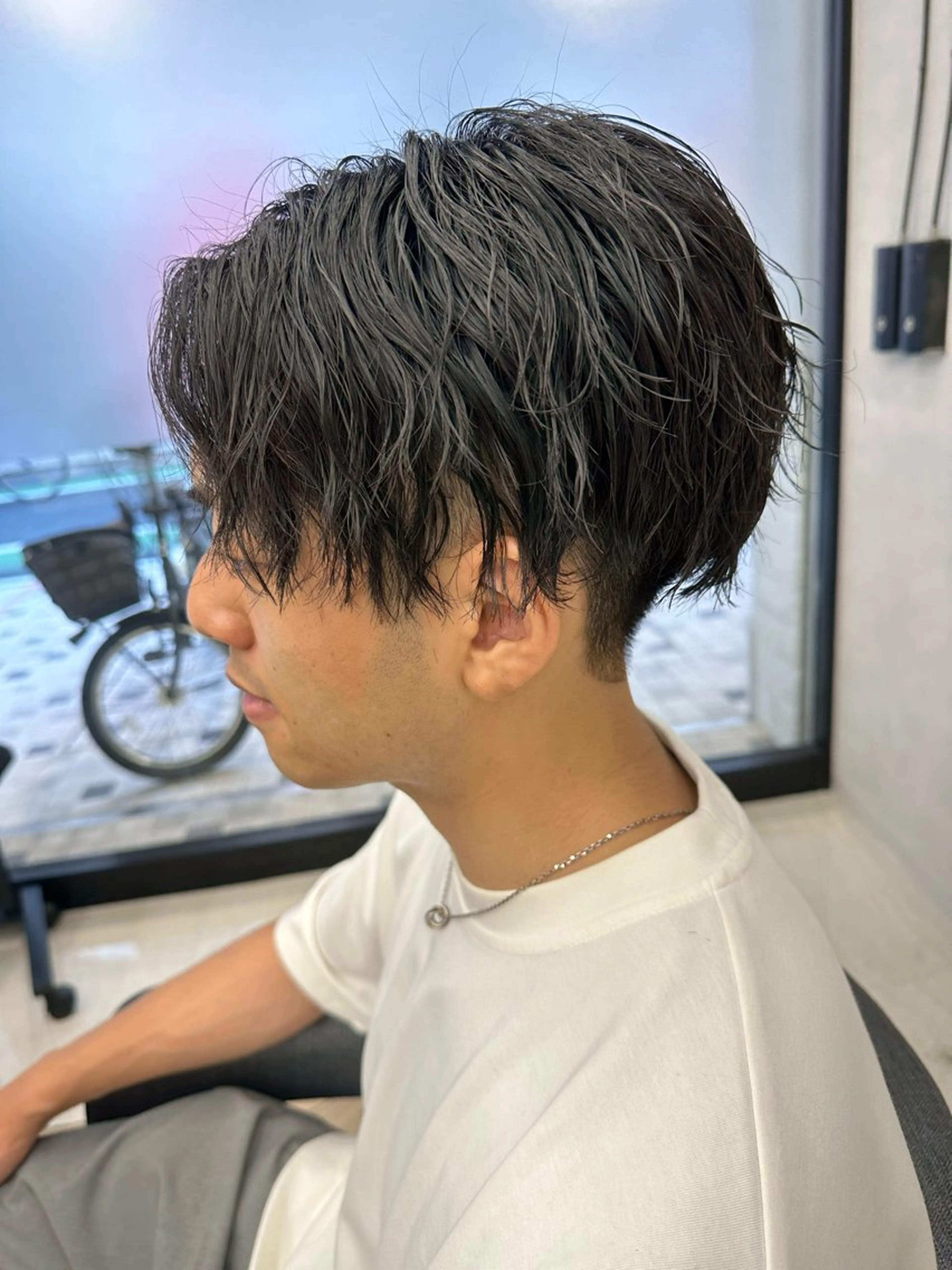 ショート パーマ メンズ メンズパーマ ツイストスパイラルパーマ 波巻きパーマ スパイラルパーマ 💈メンズ特化 美容師サキ💈のヘアスタイル