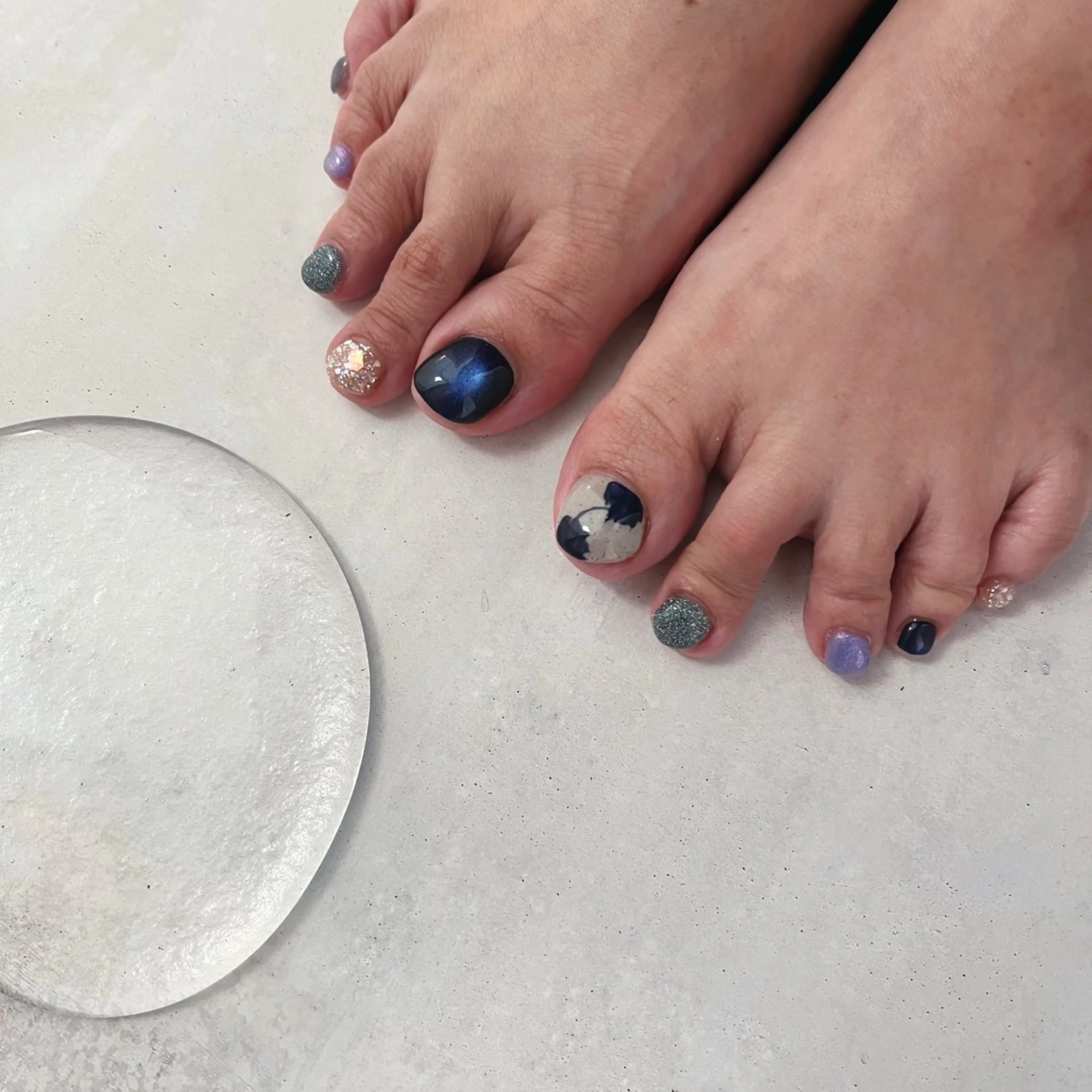 ネイル フットネイル ニュアンスネイル K Aのネイルデザイン