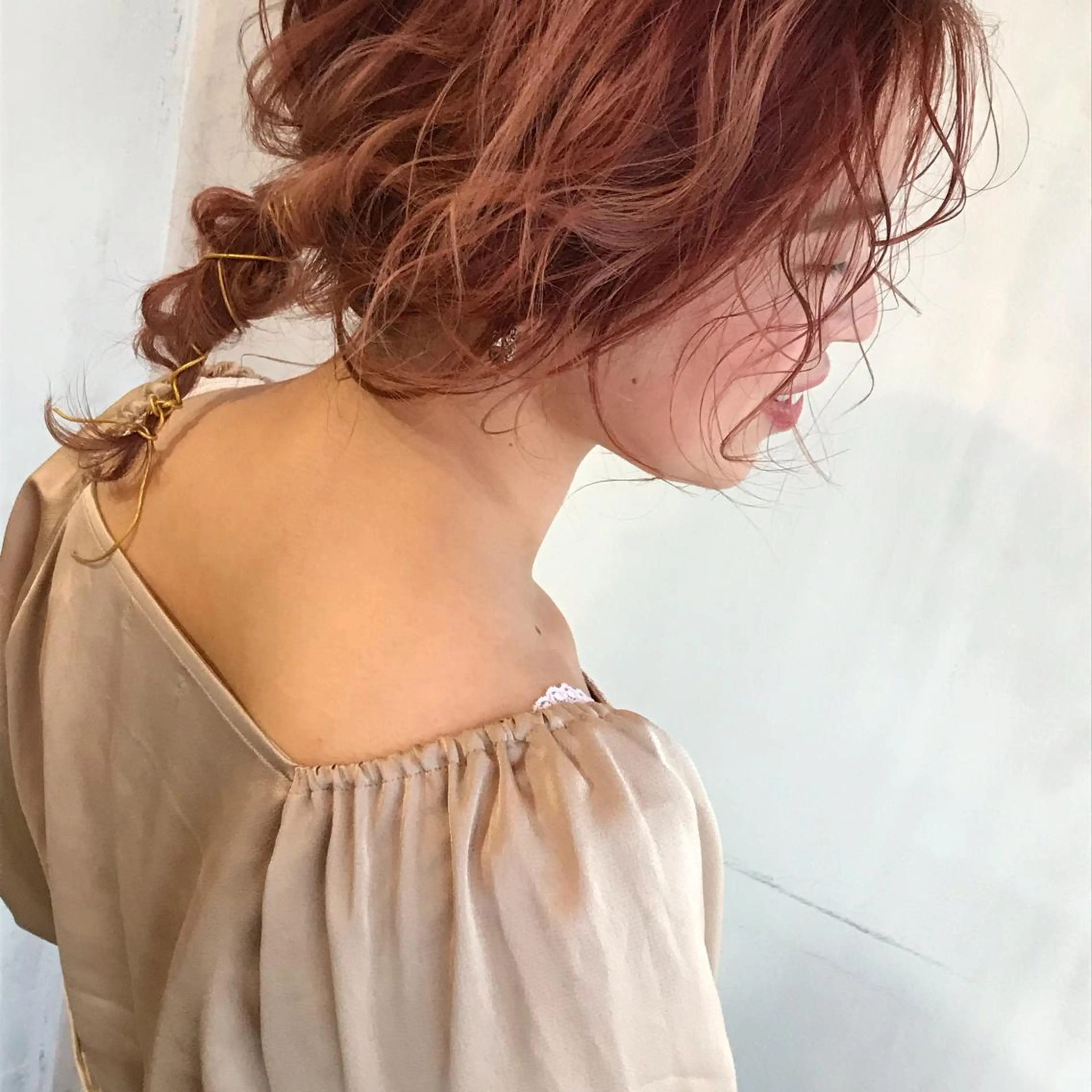 セミロング ヘアアレンジ 顔周りカット ヘアカラー 韓国 / 中国ヘア 🦋Noniのヘアスタイル