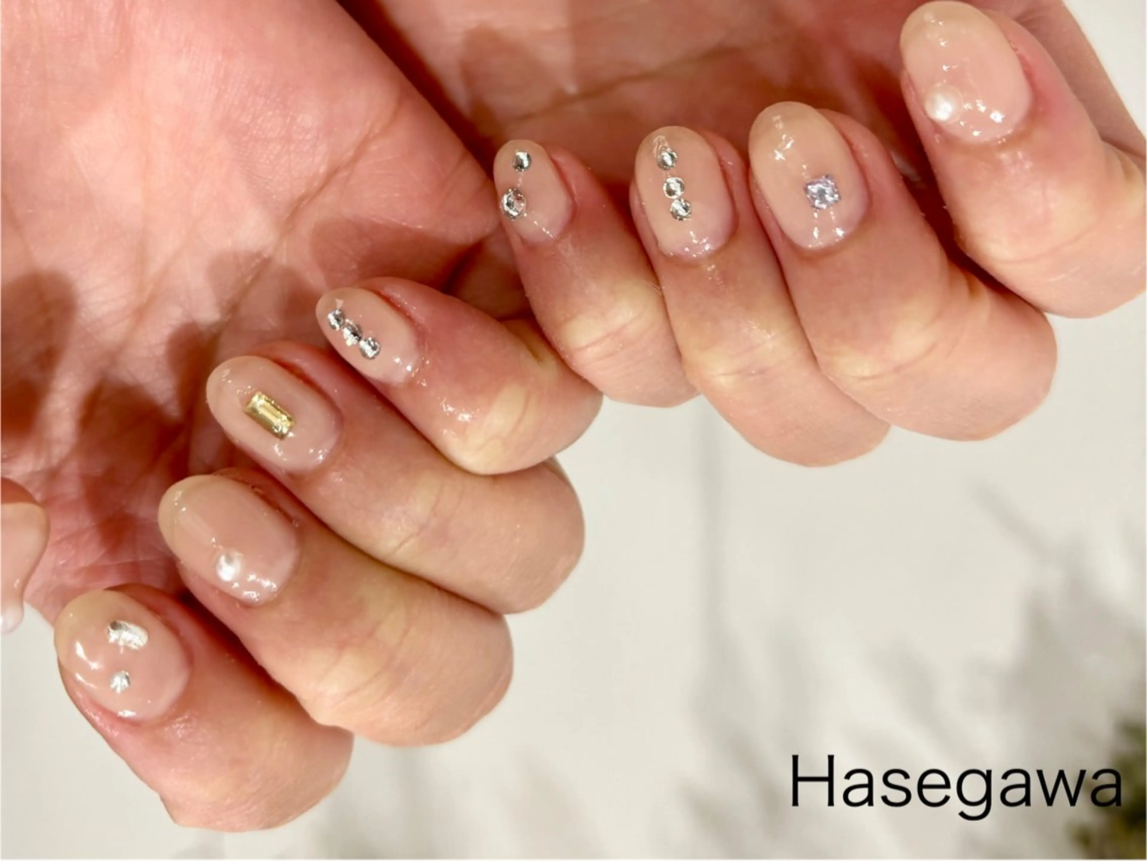 ネイル アートネイル ストーンネイル DROP所属・DROP 長谷川のネイルデザイン