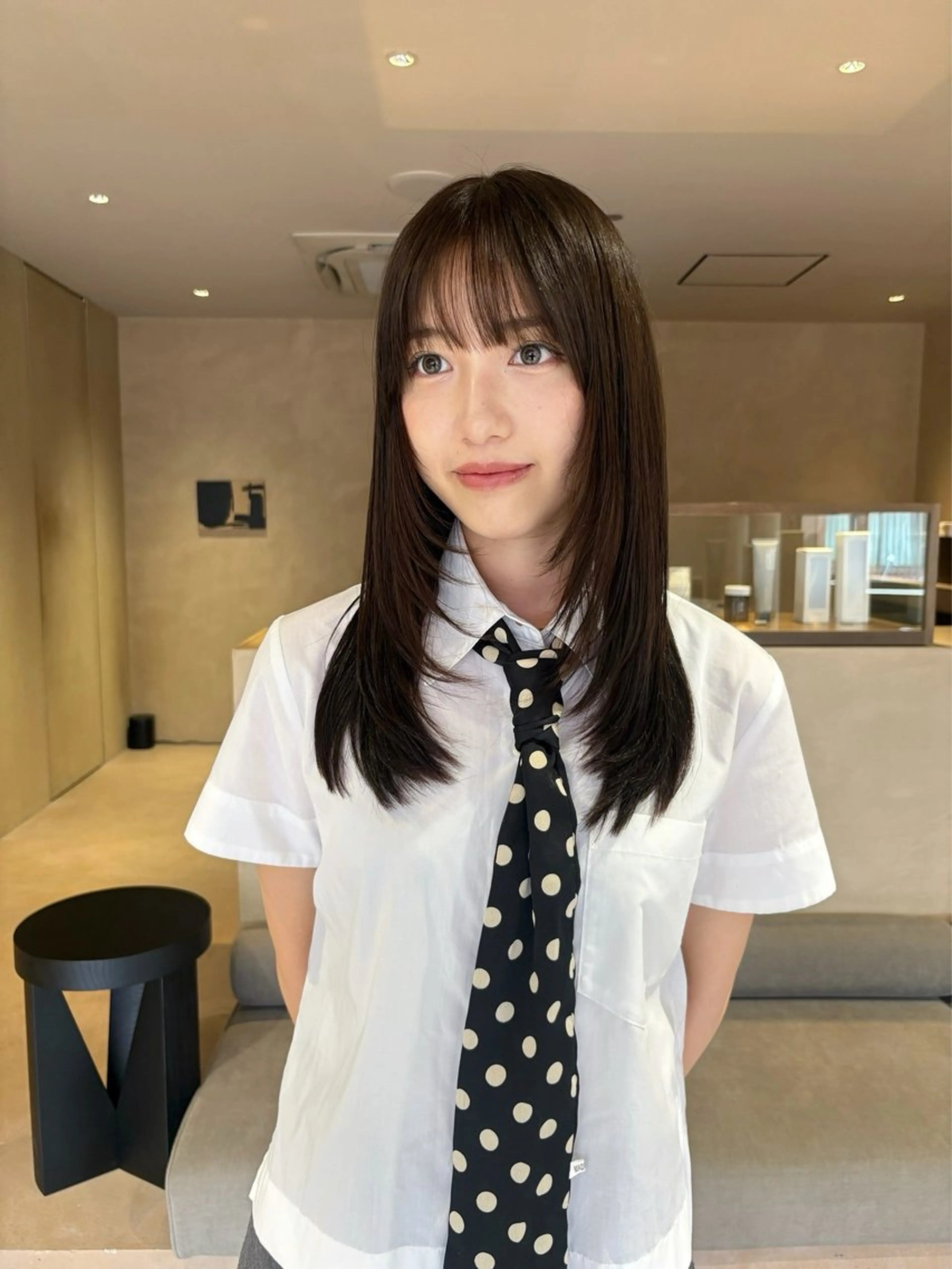 セミロング カット ボブ/タイトアレンジ 個性派結婚式アレンジのヘアスタイル