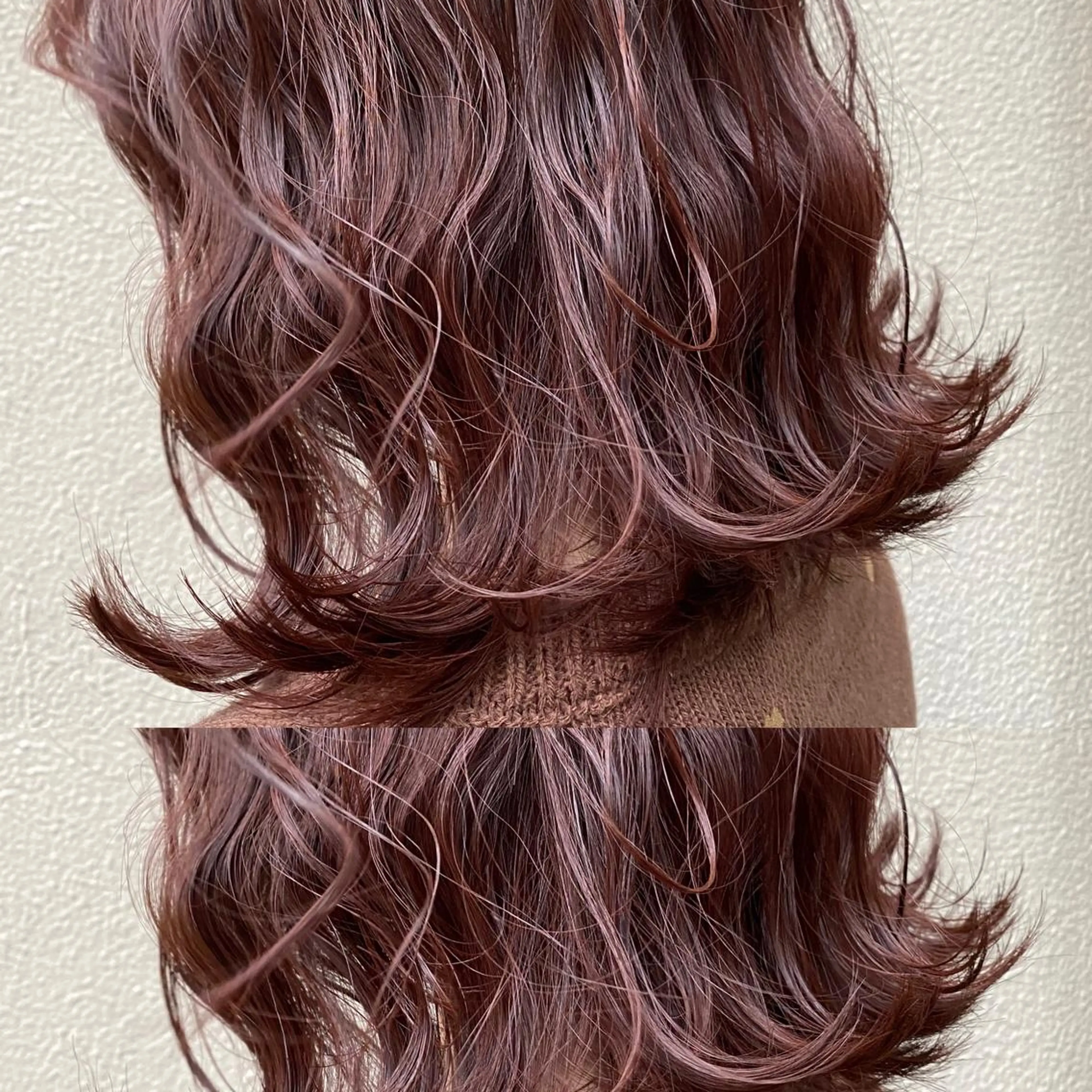 ミディアム カラー ピンクカラー ピンクパープル パープルカラー ヘアカラー トリートメント ツキノキ ミナのヘアスタイル