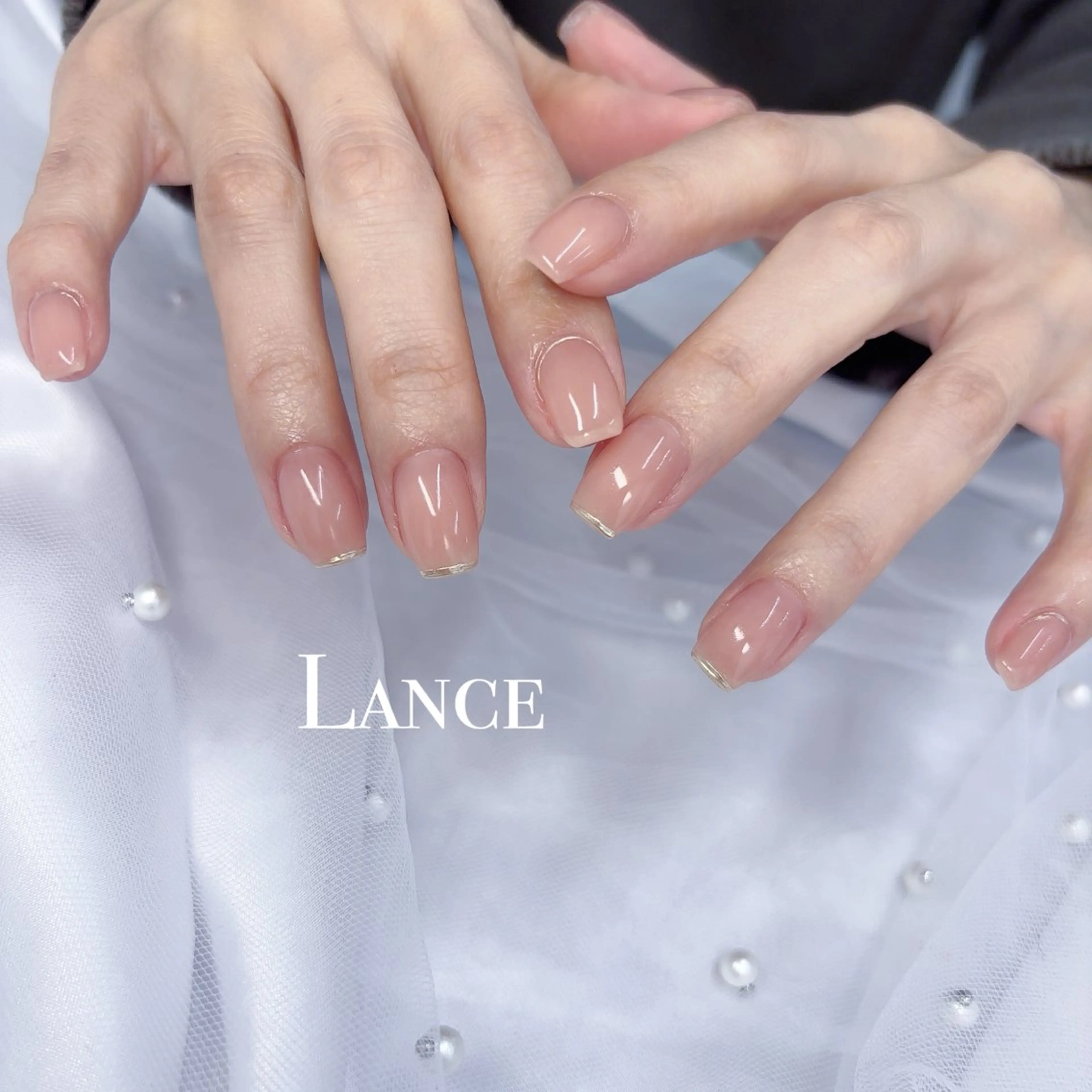 ネイル オーロラネイル フットネイル フレンチネイル ガラスフレンチ 氷ネイル・うるうるネイル ハンドネイル Lance nailのネイルデザイン