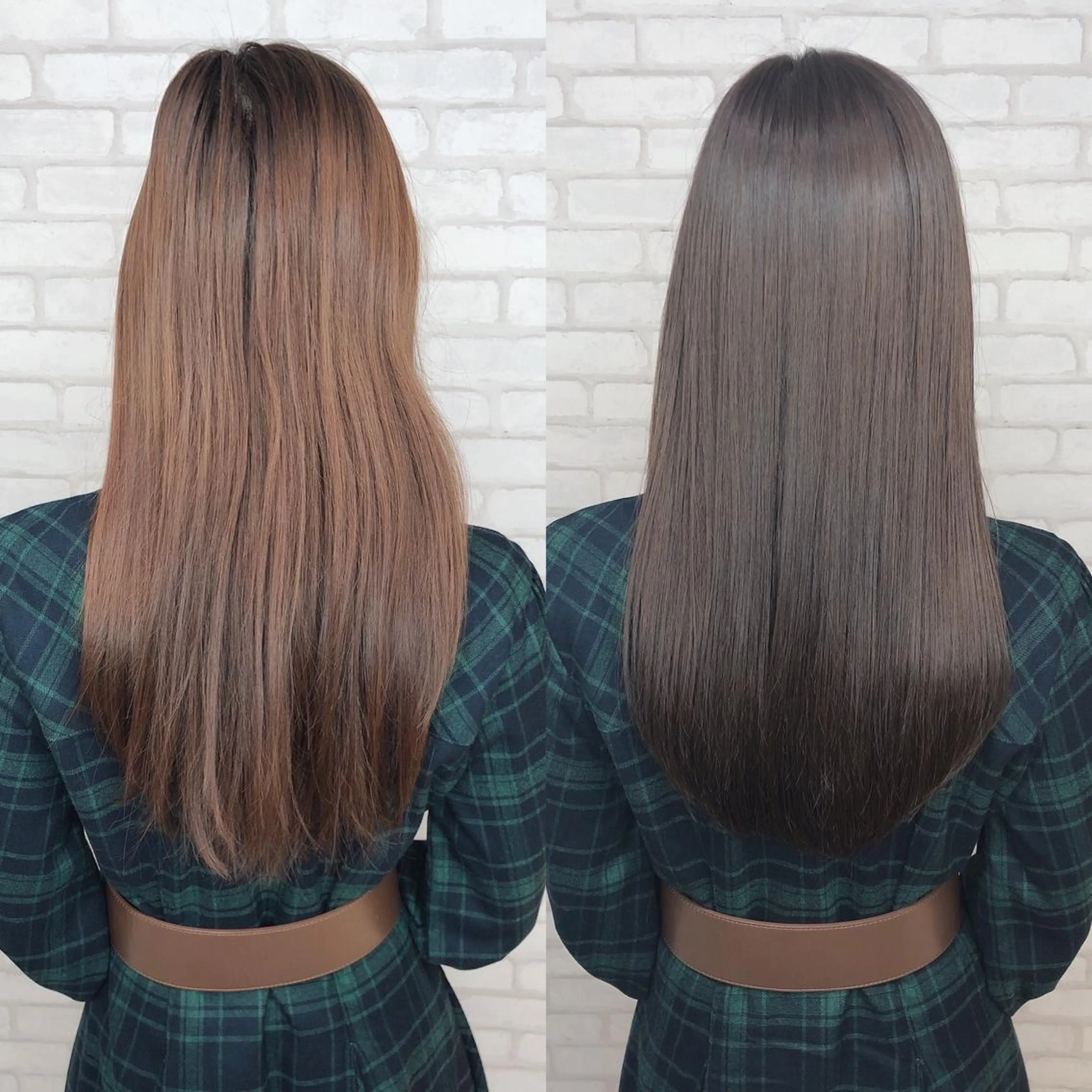 セミロング カラー アビリタ 警固のヘアスタイル