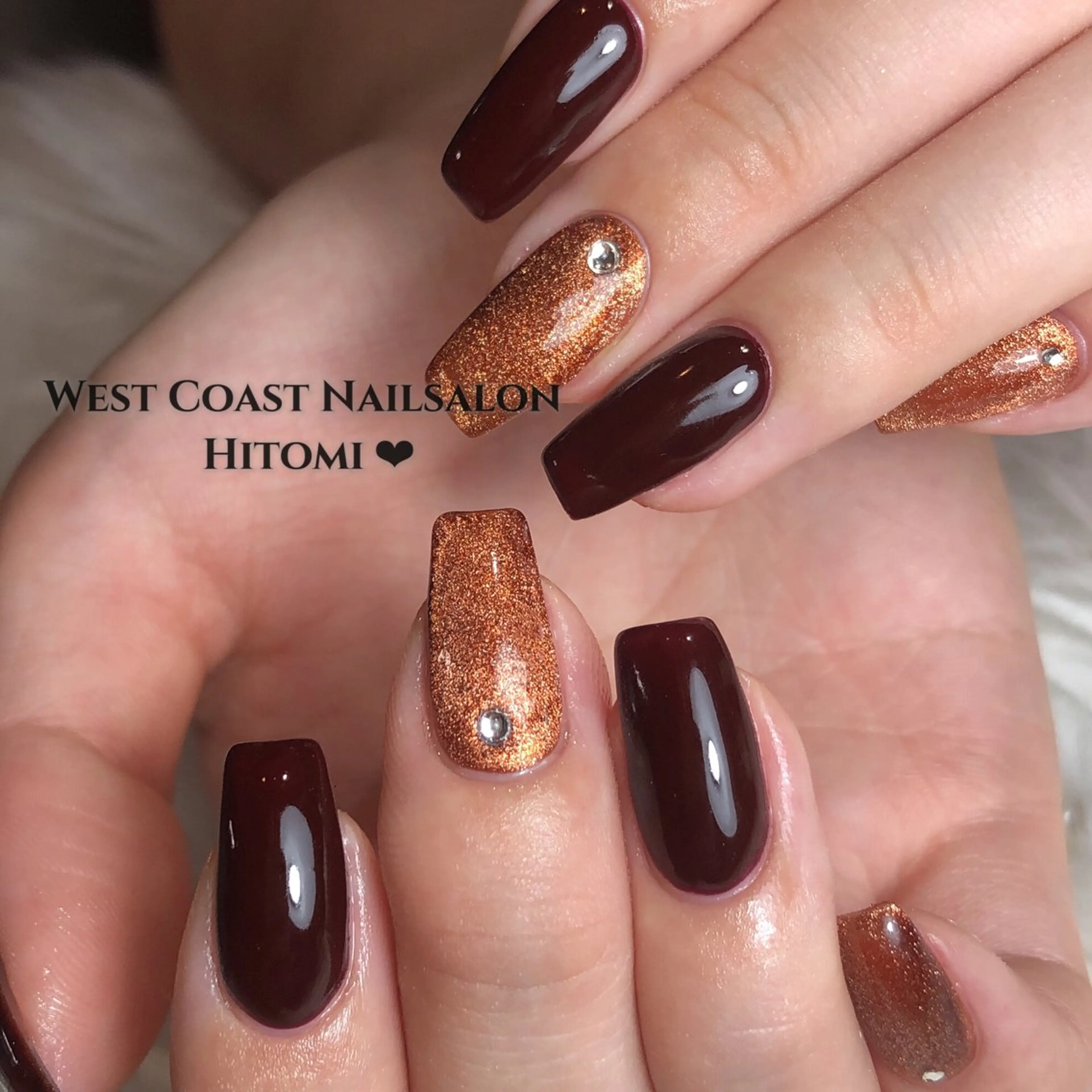 ネイル リボン、ガーリー パーツ放題専門店のネイルデザイン