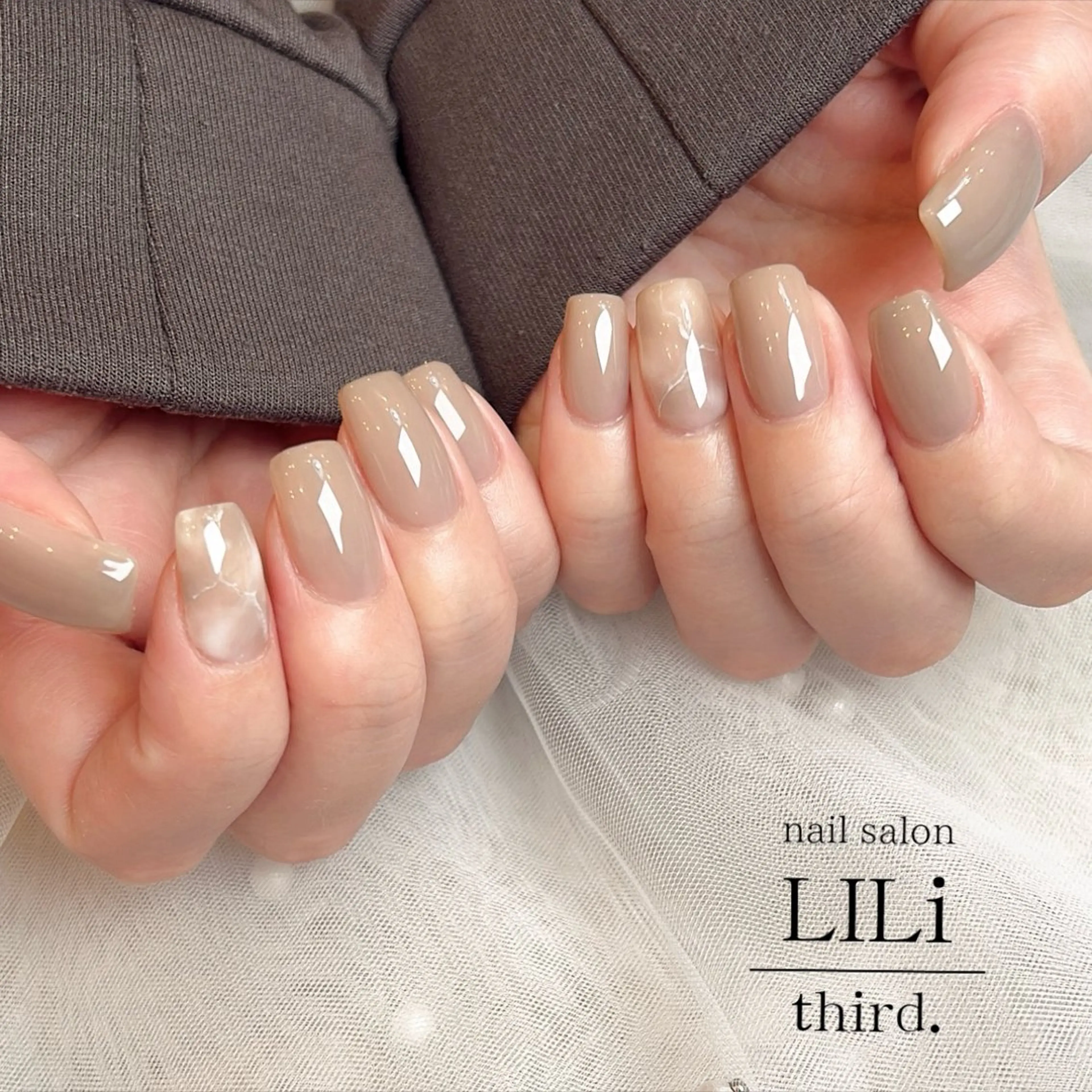 ネイル 大理石ネイル(マーブル) オフィスネイル シンプルネイル ハンドネイル nail salon LILi third.所属・Saya ᵕ̈*のネイルデザイン