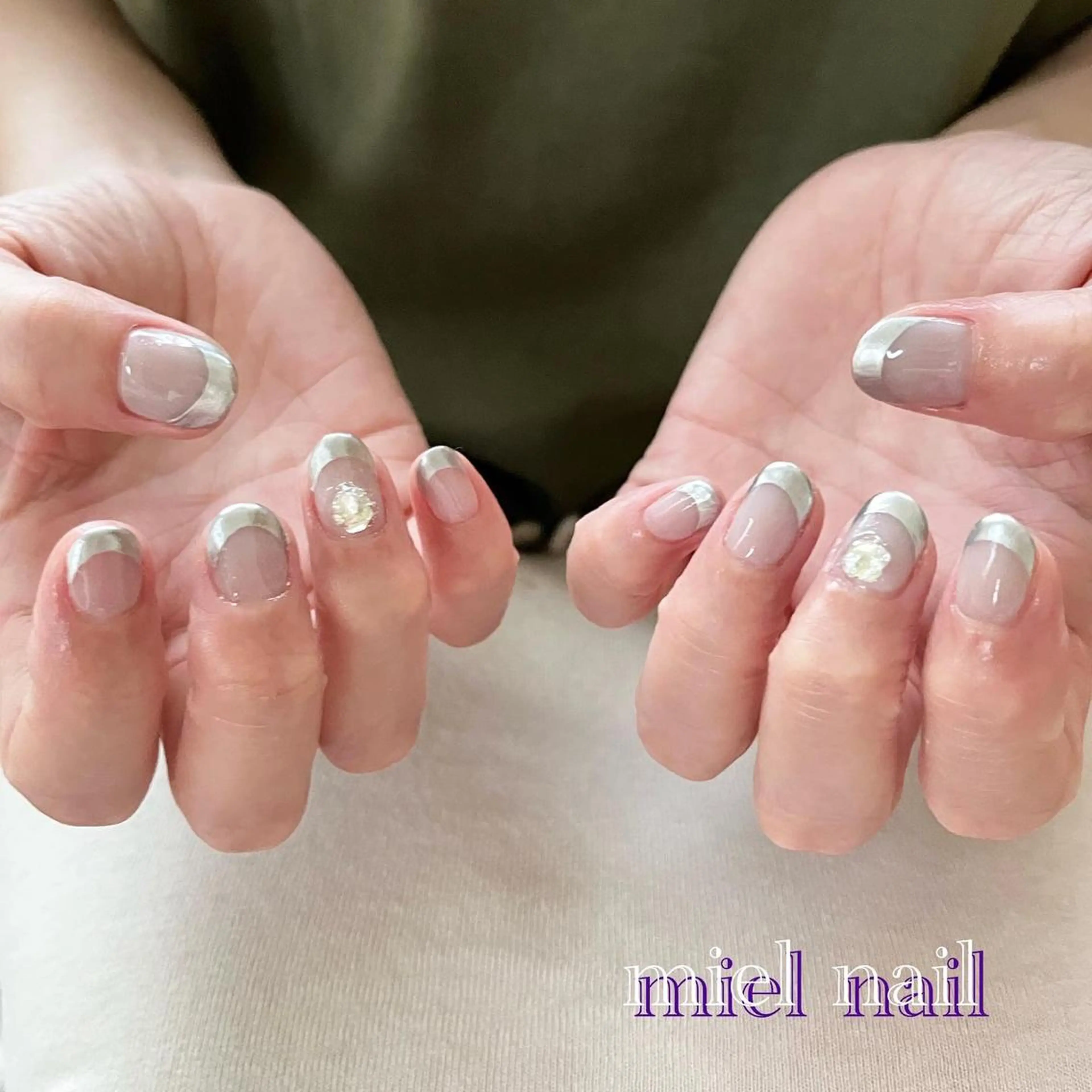 ネイル フレンチネイル ハンドネイル miel nailのネイルデザイン