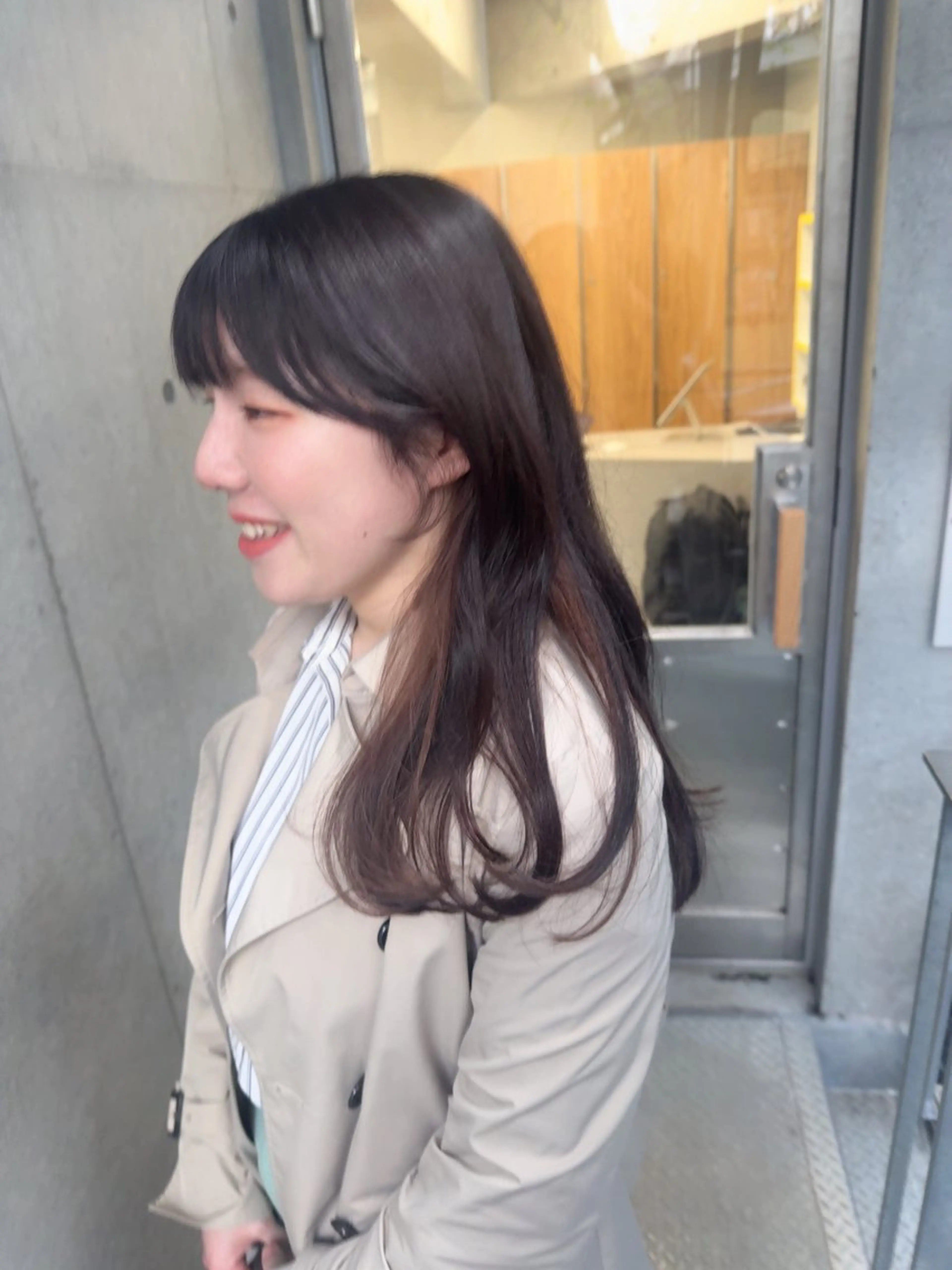 ロング 顔周りカット おくれ毛 シースルーバング 誰よりも丁寧なカット 🍀小林輝のヘアスタイル