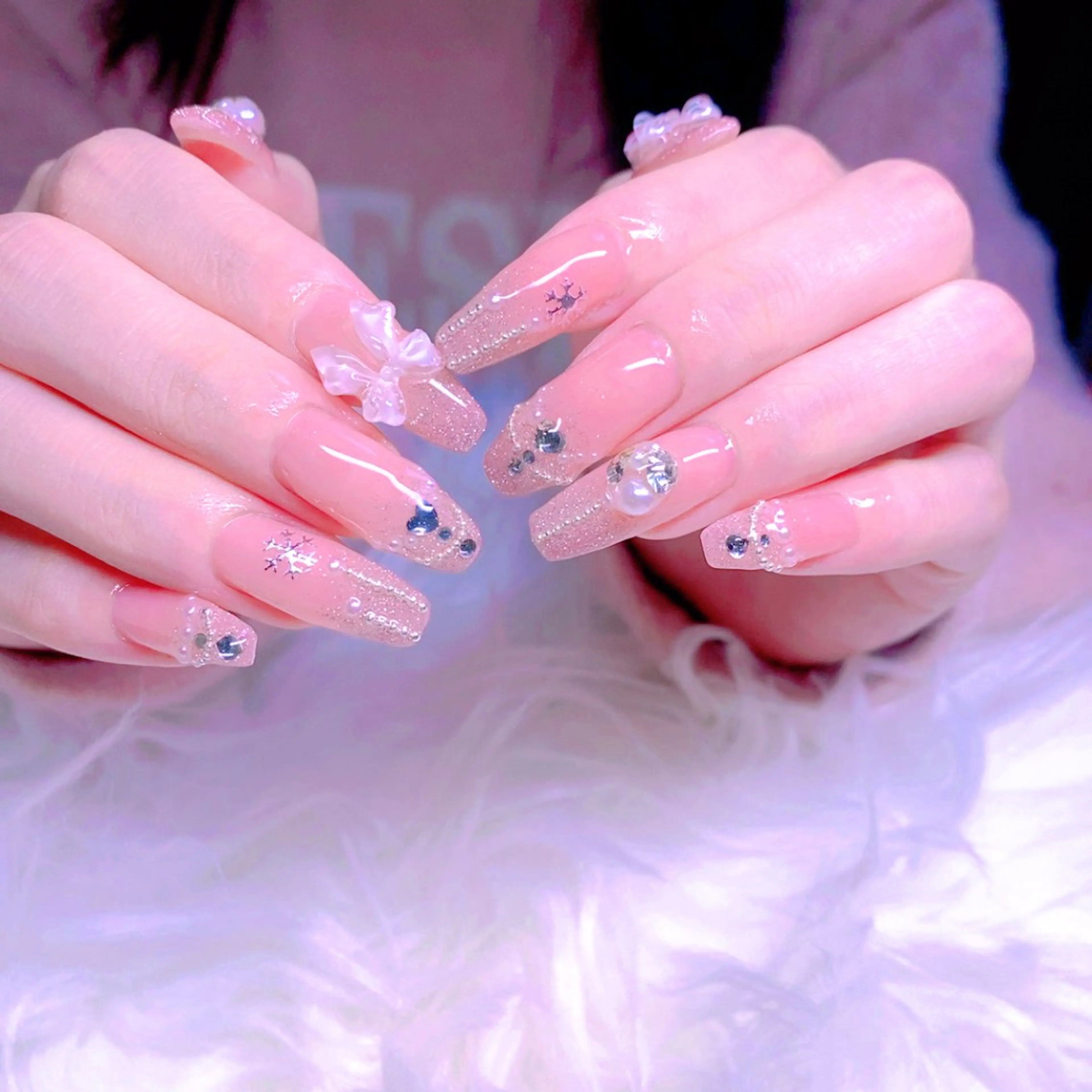 ネイル ロングネイル 冬ネイル Nail Yunaのネイルデザイン