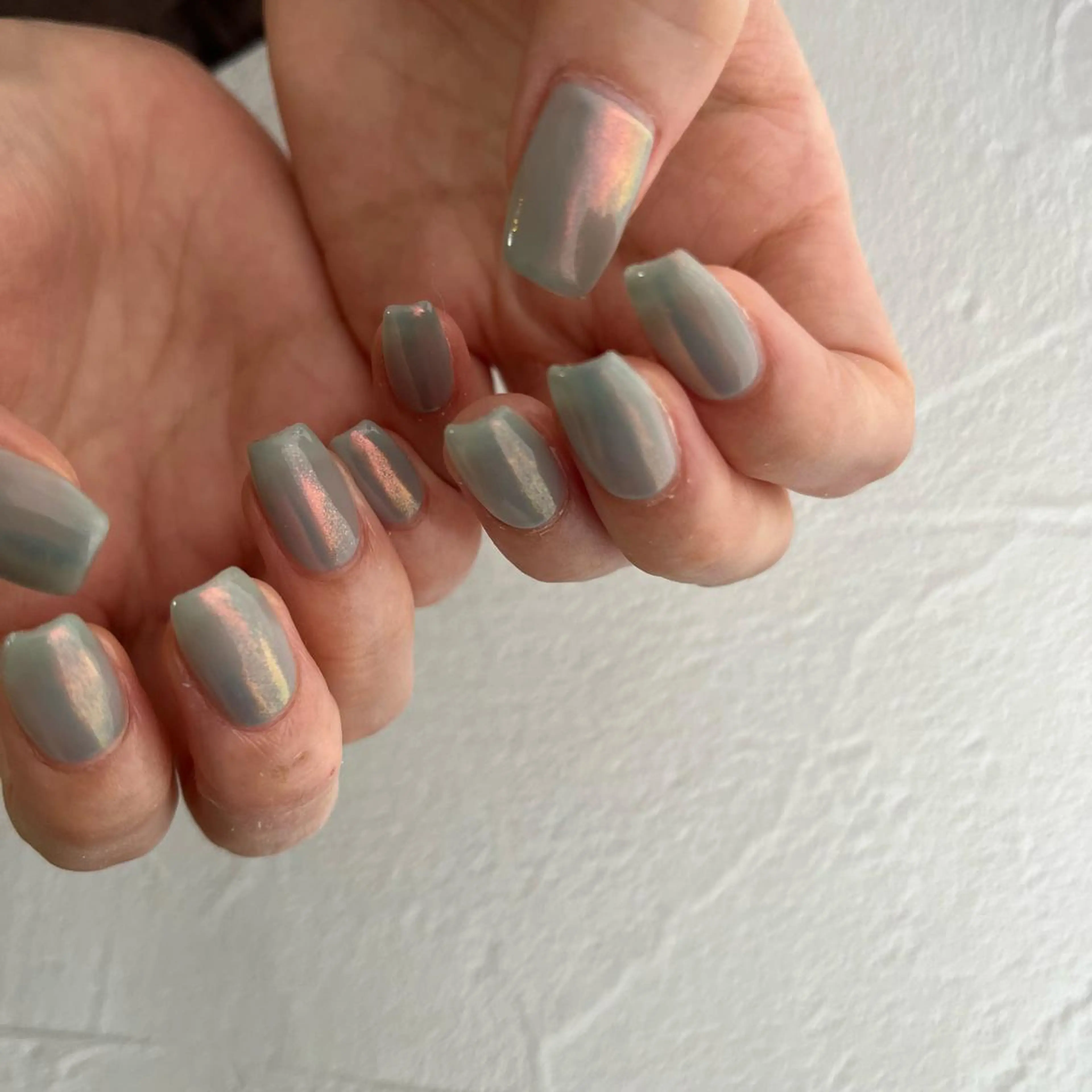 ネイル オーロラネイル ワンカラーネイル ハンドネイル ett_所属・ett _のネイルデザイン