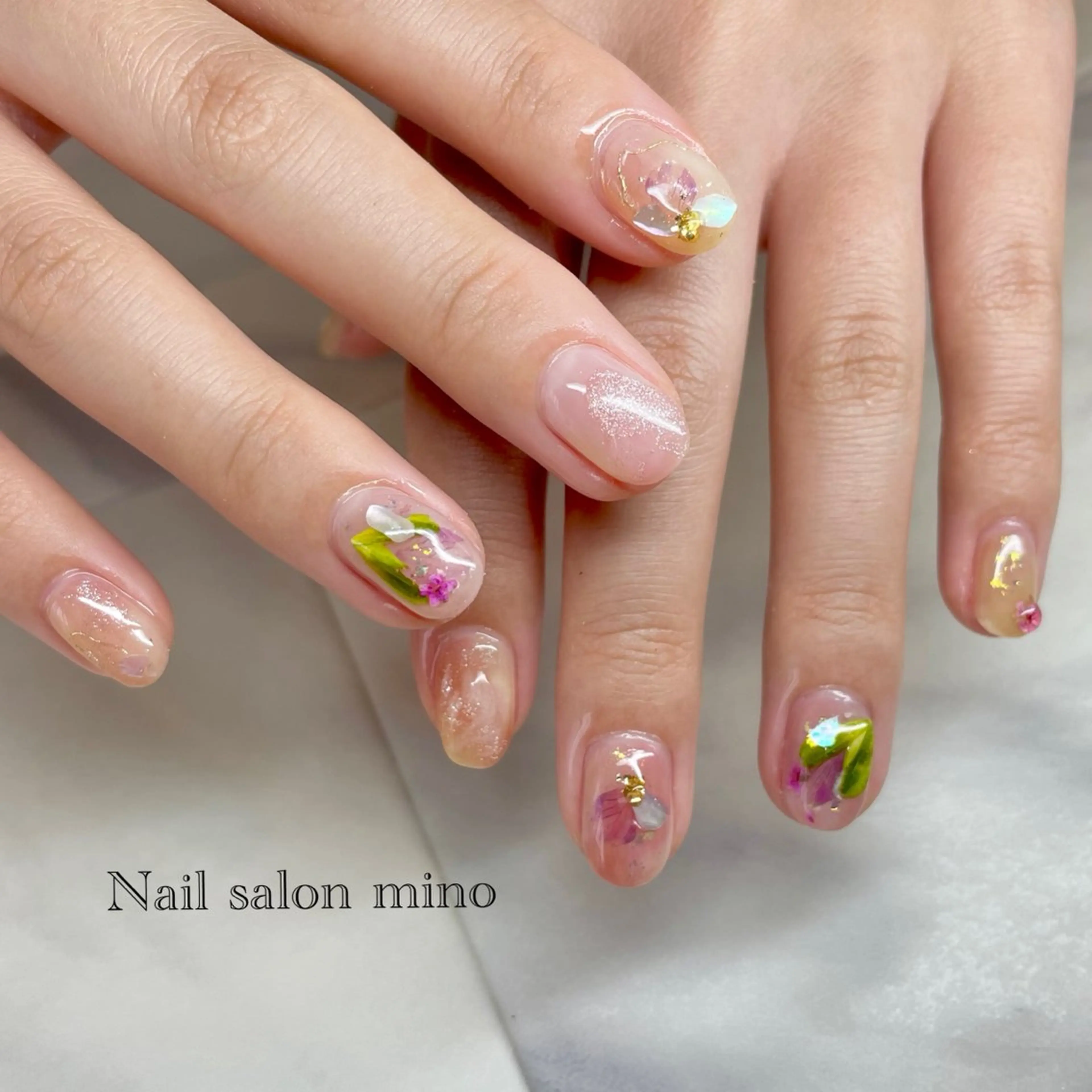 ネイル スカルプネイル ハンドネイル 三野　nail salon minoのネイルデザイン