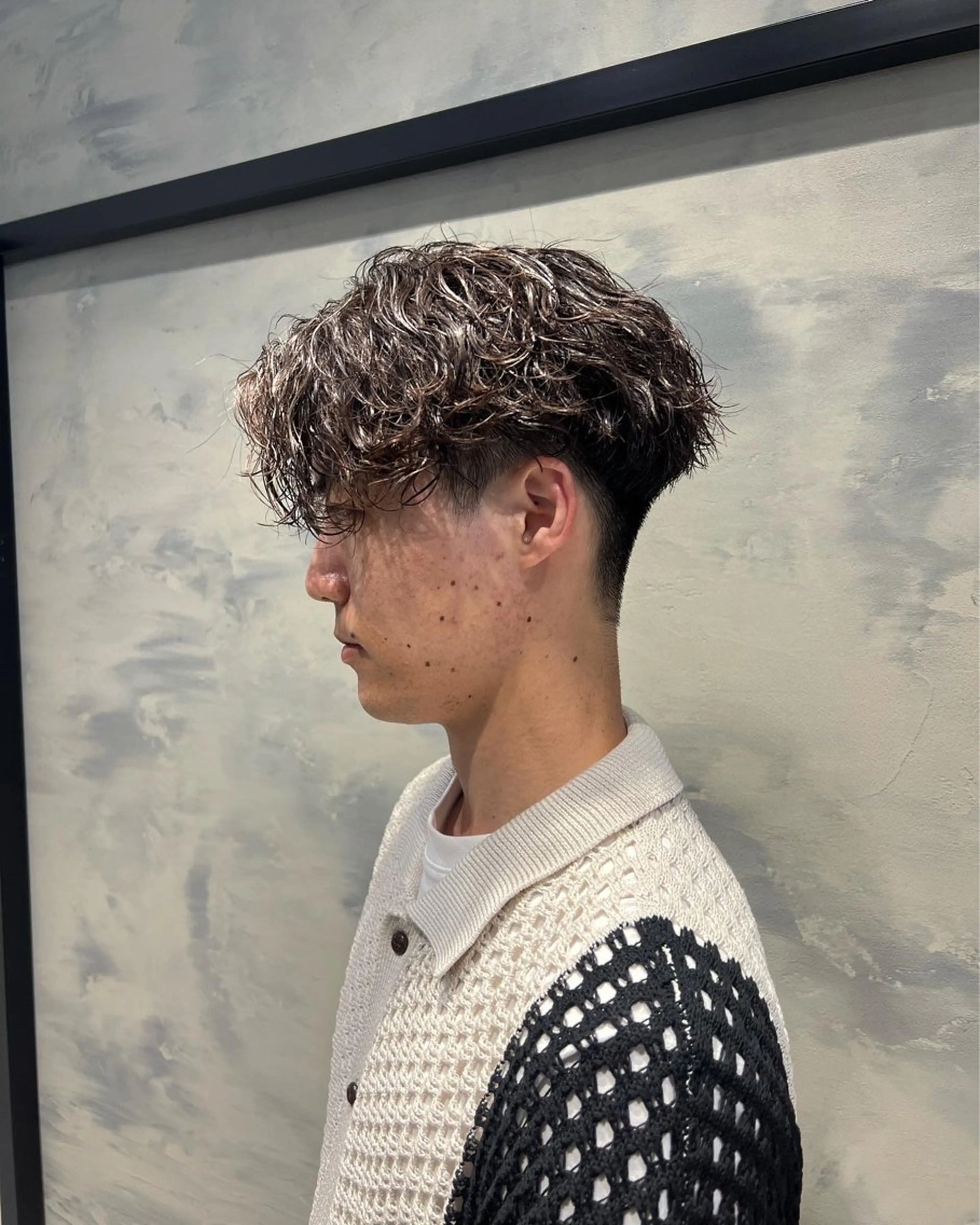 ショート メンズ メンズパーマ カット パーマ バレイヤージュ職人 🔥代表YU-SHIのヘアスタイル