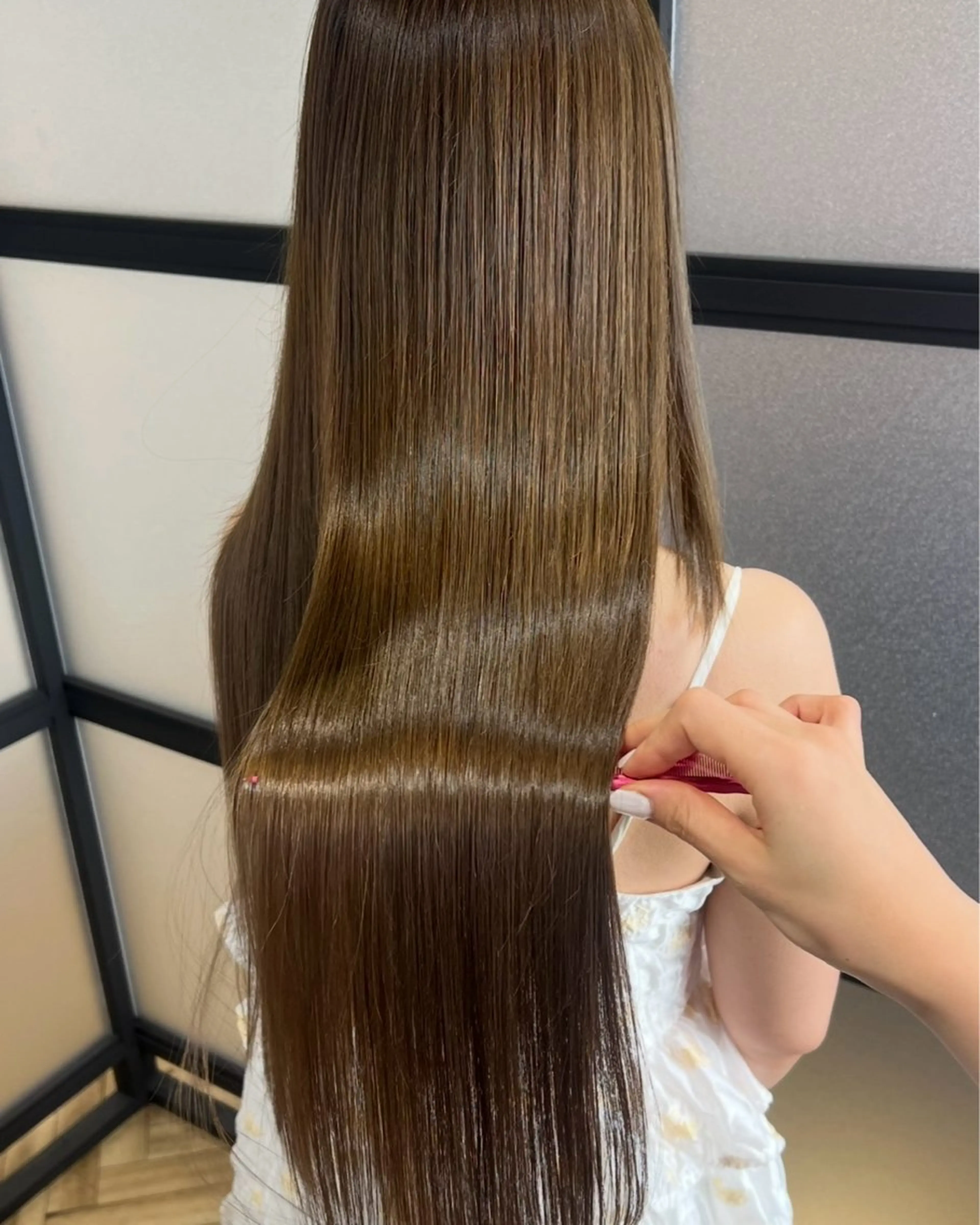 ロング カラー 艶カラー/韓国顔周り 🎀mamiのヘアスタイル